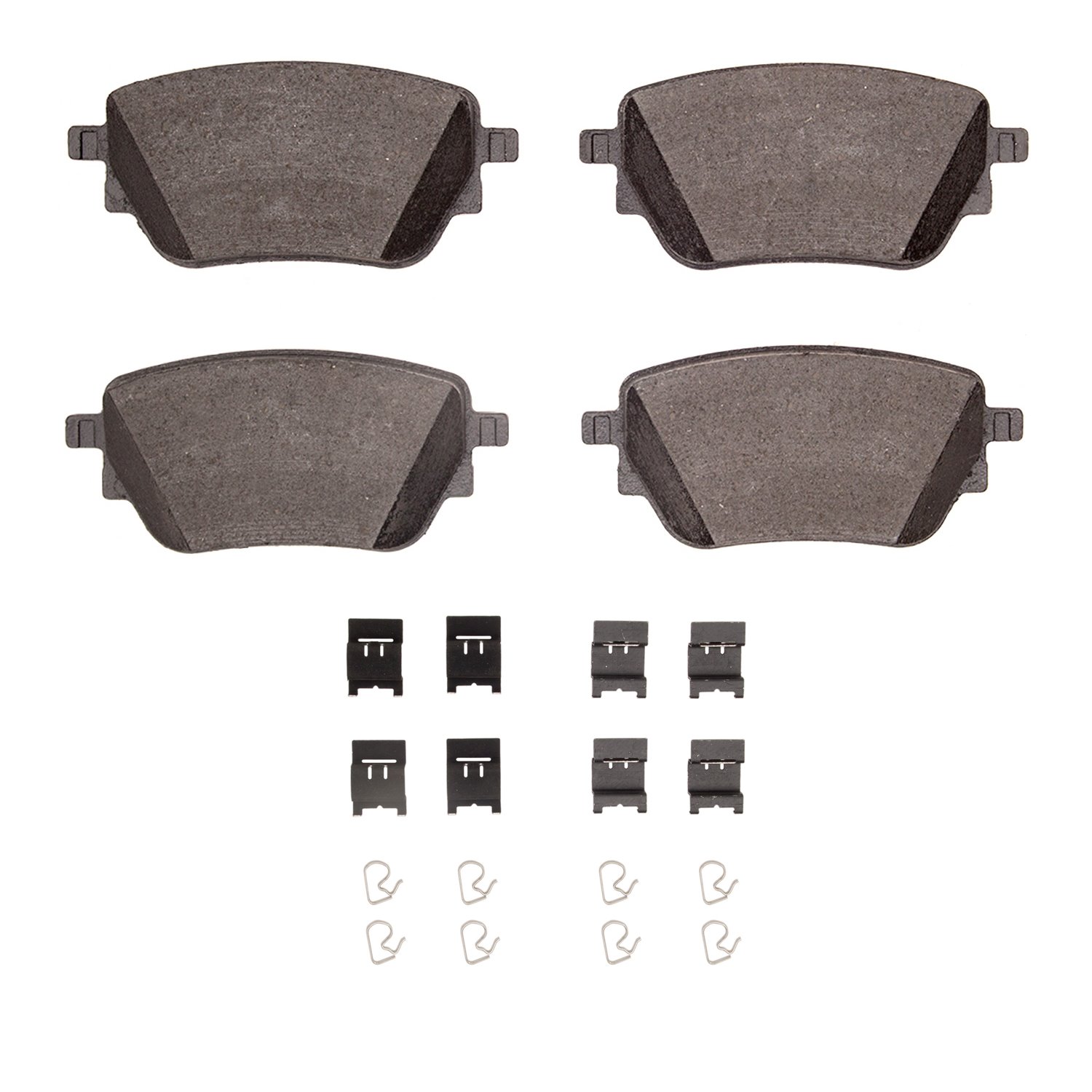 1600-2207-01 5000 Euro Ceramic Brake Pads & Hardware Kit, Fits Select Mercedes-Benz, Position: Rear