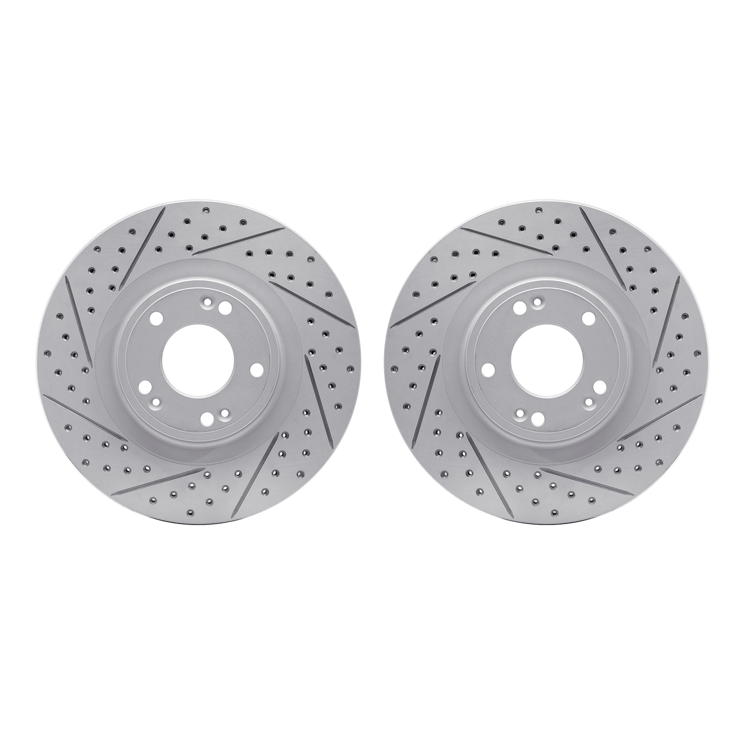 2002-03016 Geoperformance Drilled/Slotted Brake Rotors, 2009-2011 Kia/Hyundai/Genesis, Position: Front