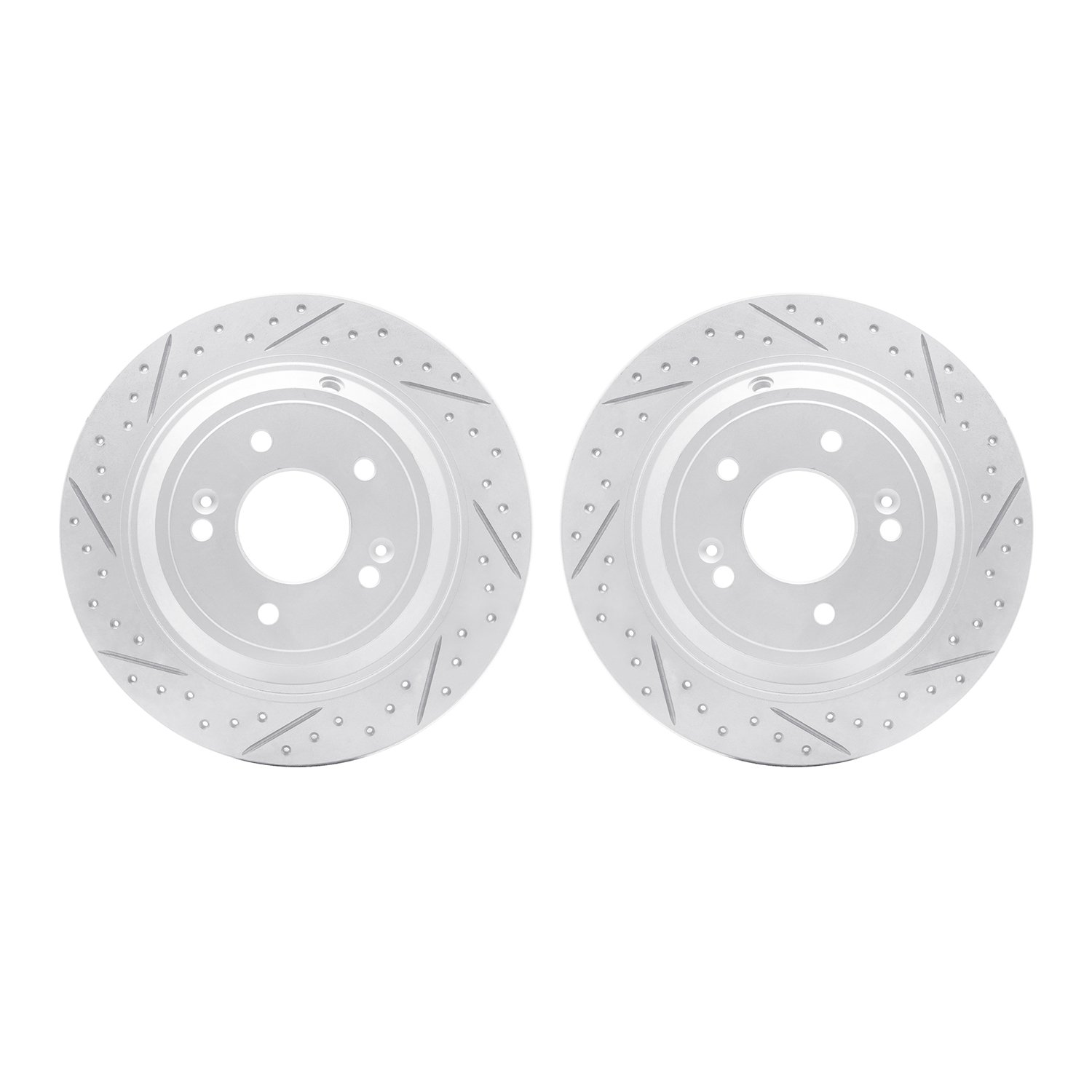 2002-03029 Geoperformance Drilled/Slotted Brake Rotors, 2009-2020 Kia/Hyundai/Genesis, Position: Rear