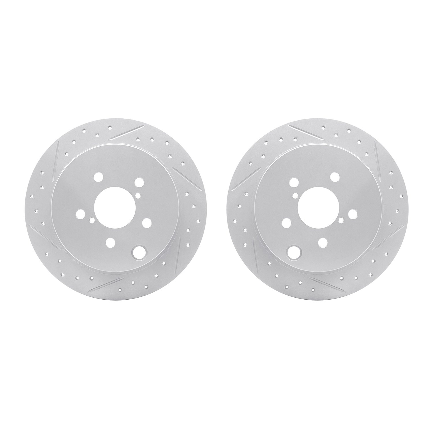 2002-13023 Geoperformance Drilled/Slotted Brake Rotors, Fits Select Subaru, Position: Rear