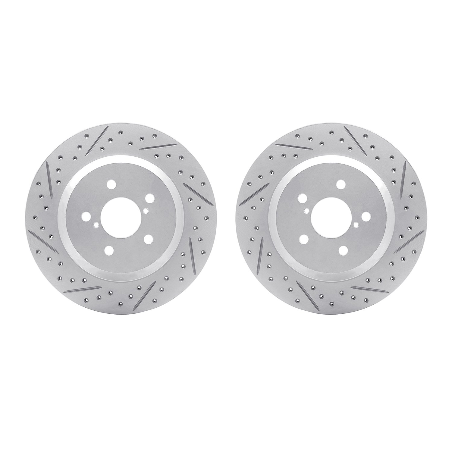 2002-13024 Geoperformance Drilled/Slotted Brake Rotors, Fits Select Subaru, Position: Rear