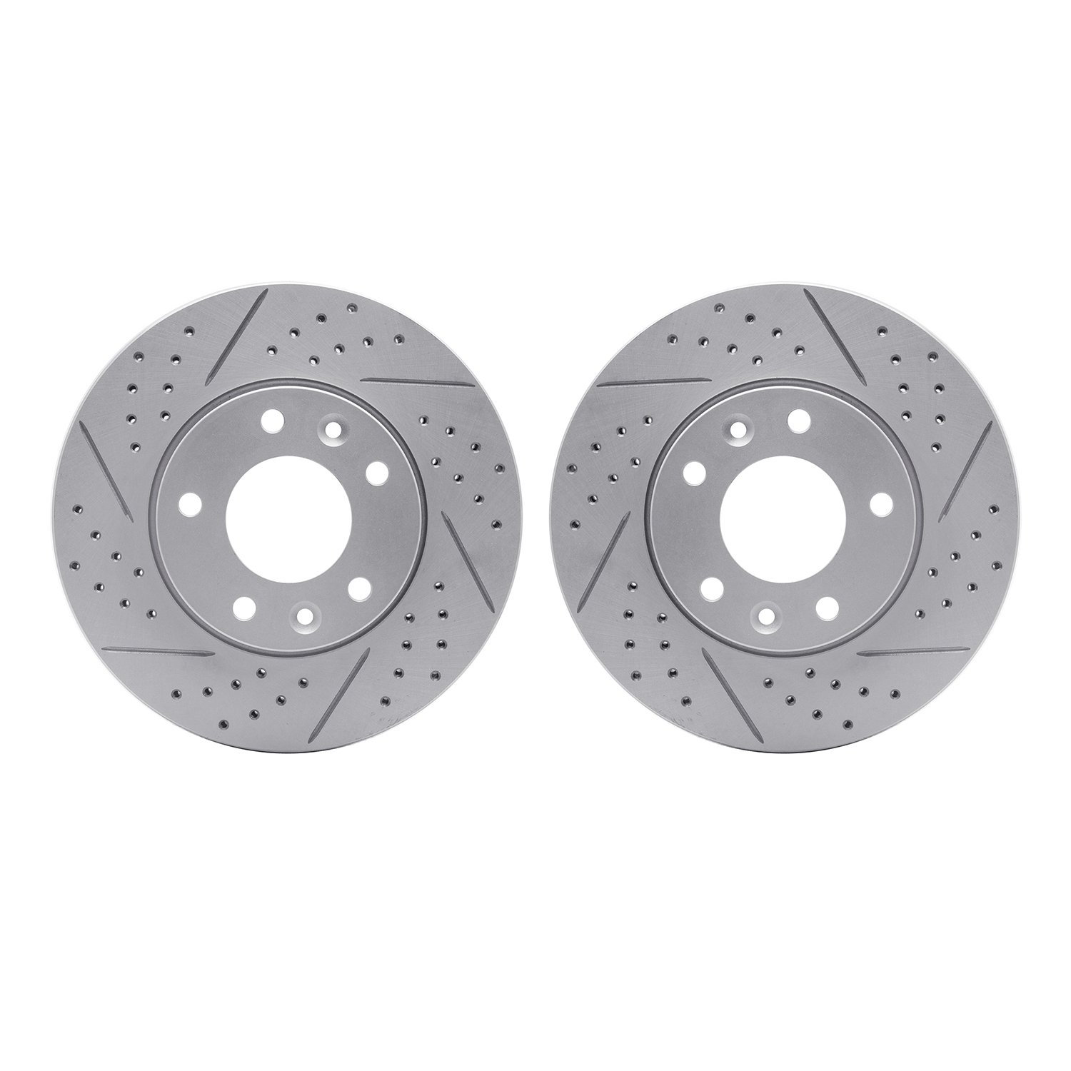 2002-21009 Geoperformance Drilled/Slotted Brake Rotors, 2003-2005 Kia/Hyundai/Genesis, Position: Front