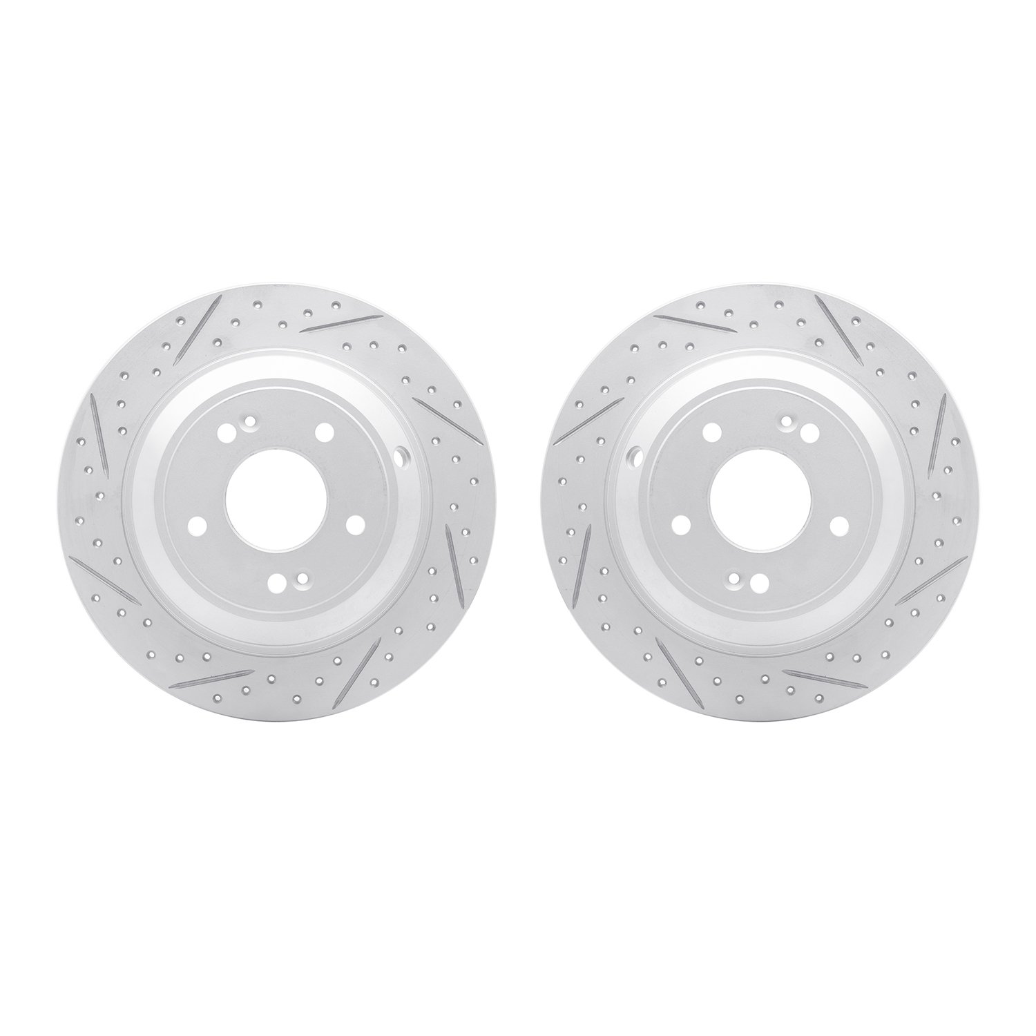 2002-21019 Geoperformance Drilled/Slotted Brake Rotors, Fits Select Kia/Hyundai/Genesis, Position: Rear