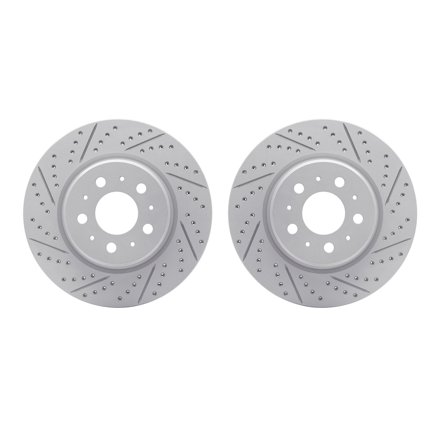 2002-26001 Geoperformance Drilled/Slotted Brake Rotors, Fits Select Tesla, Position: Front