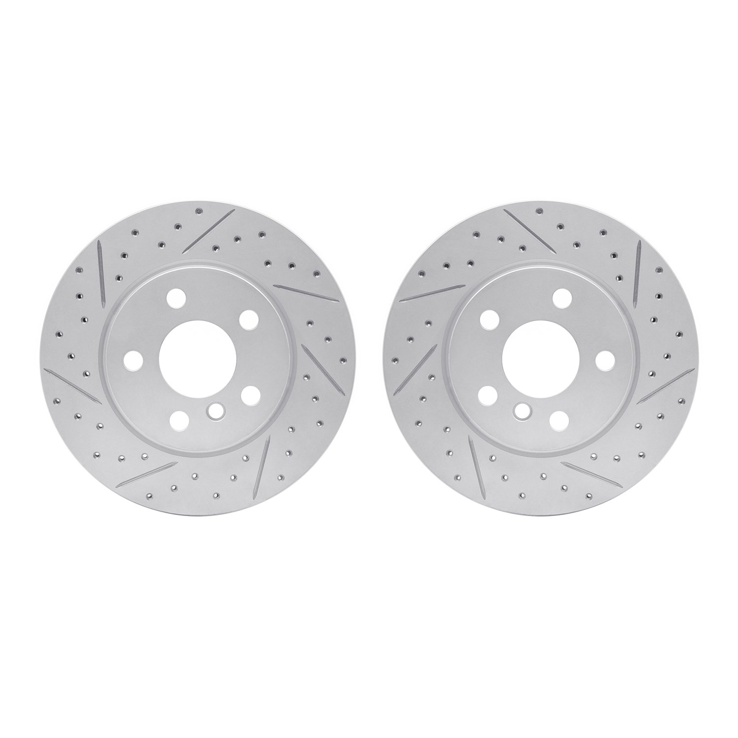 2002-32007 Geoperformance Drilled/Slotted Brake Rotors, Fits Select Mini, Position: Front