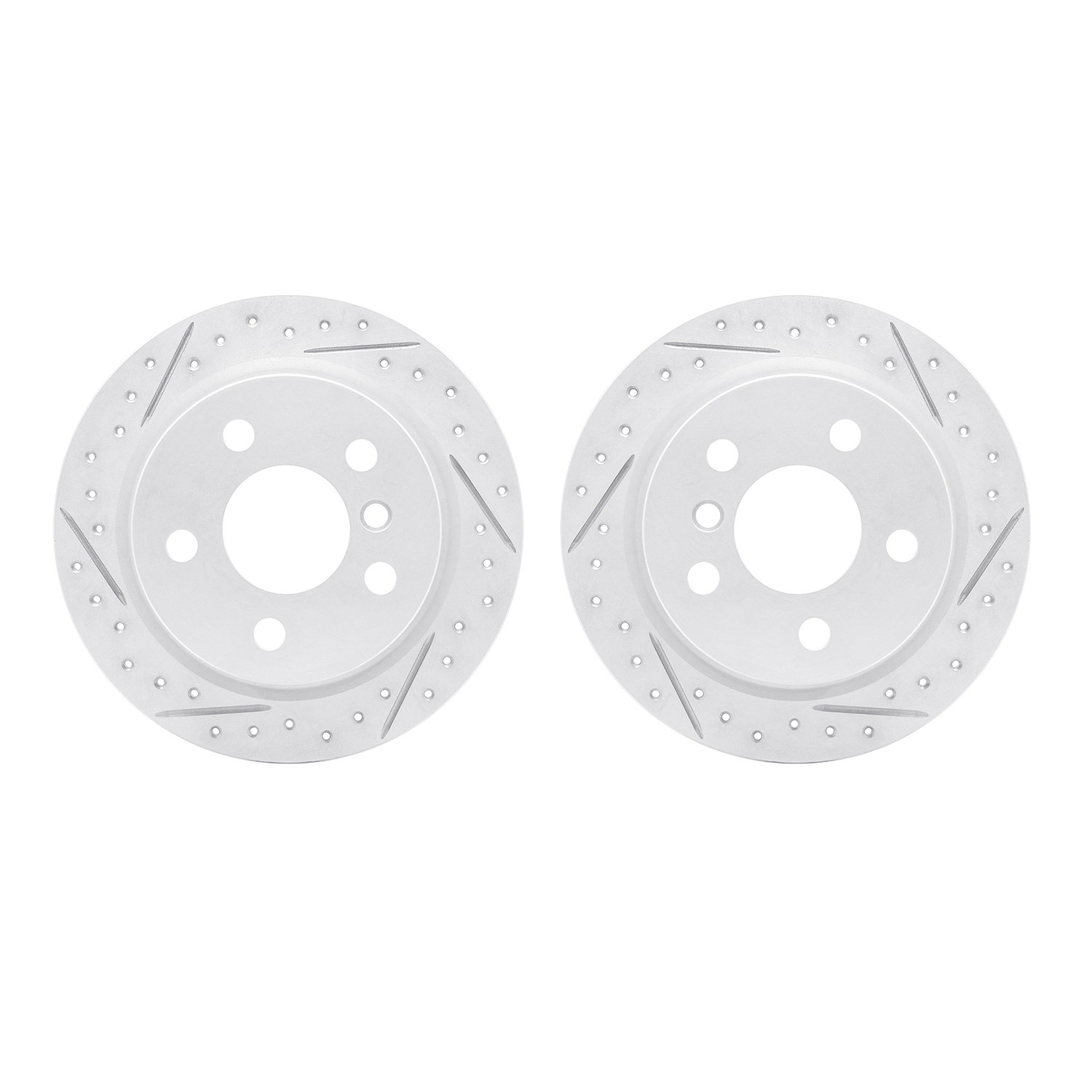 2002-32018 Geoperformance Drilled/Slotted Brake Rotors, Fits Select Mini, Position: Rear