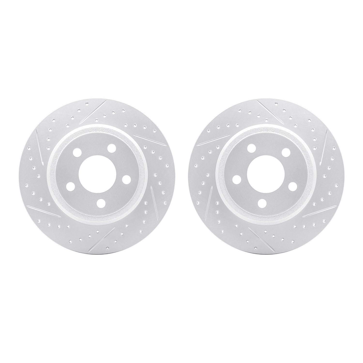 2002-39013 Geoperformance Drilled/Slotted Brake Rotors, Fits Select Mopar, Position: Rear