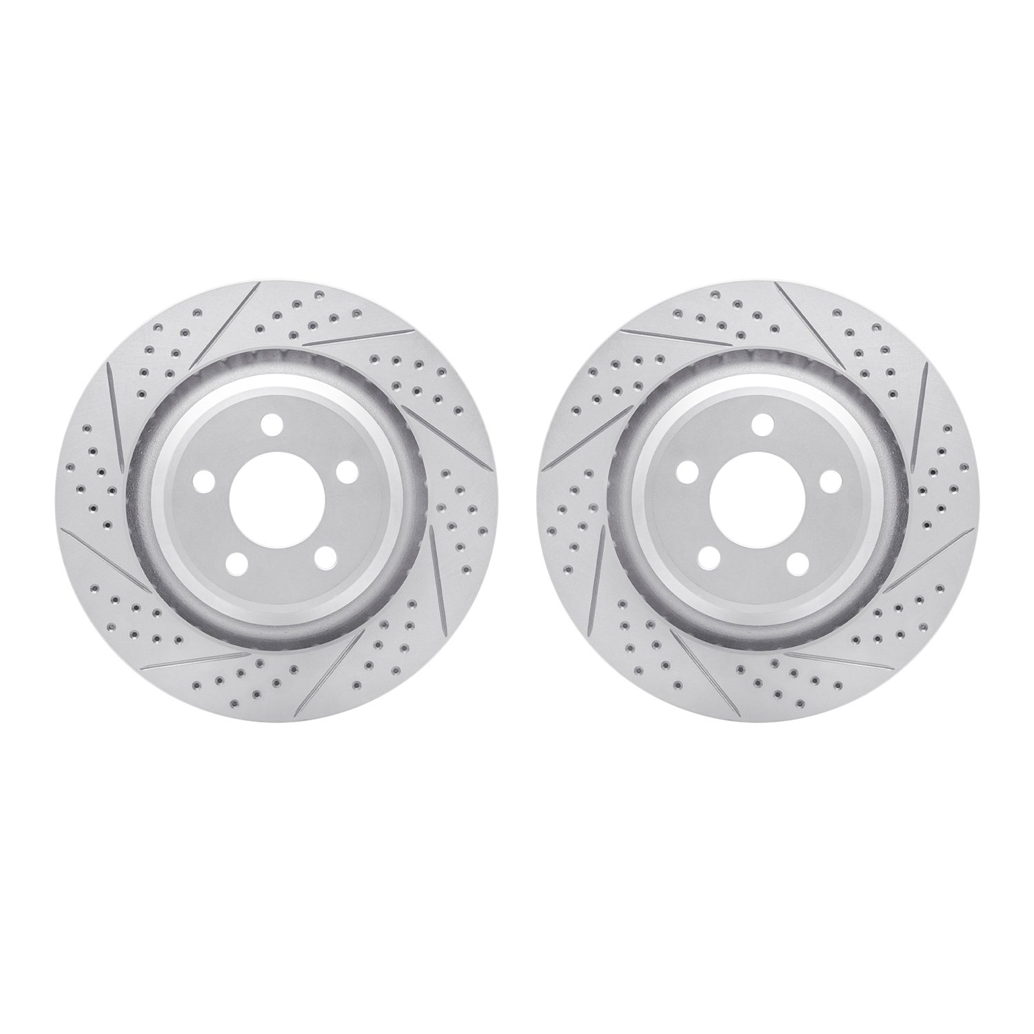 2002-39015 Geoperformance Drilled/Slotted Brake Rotors, Fits Select Mopar, Position: Rear