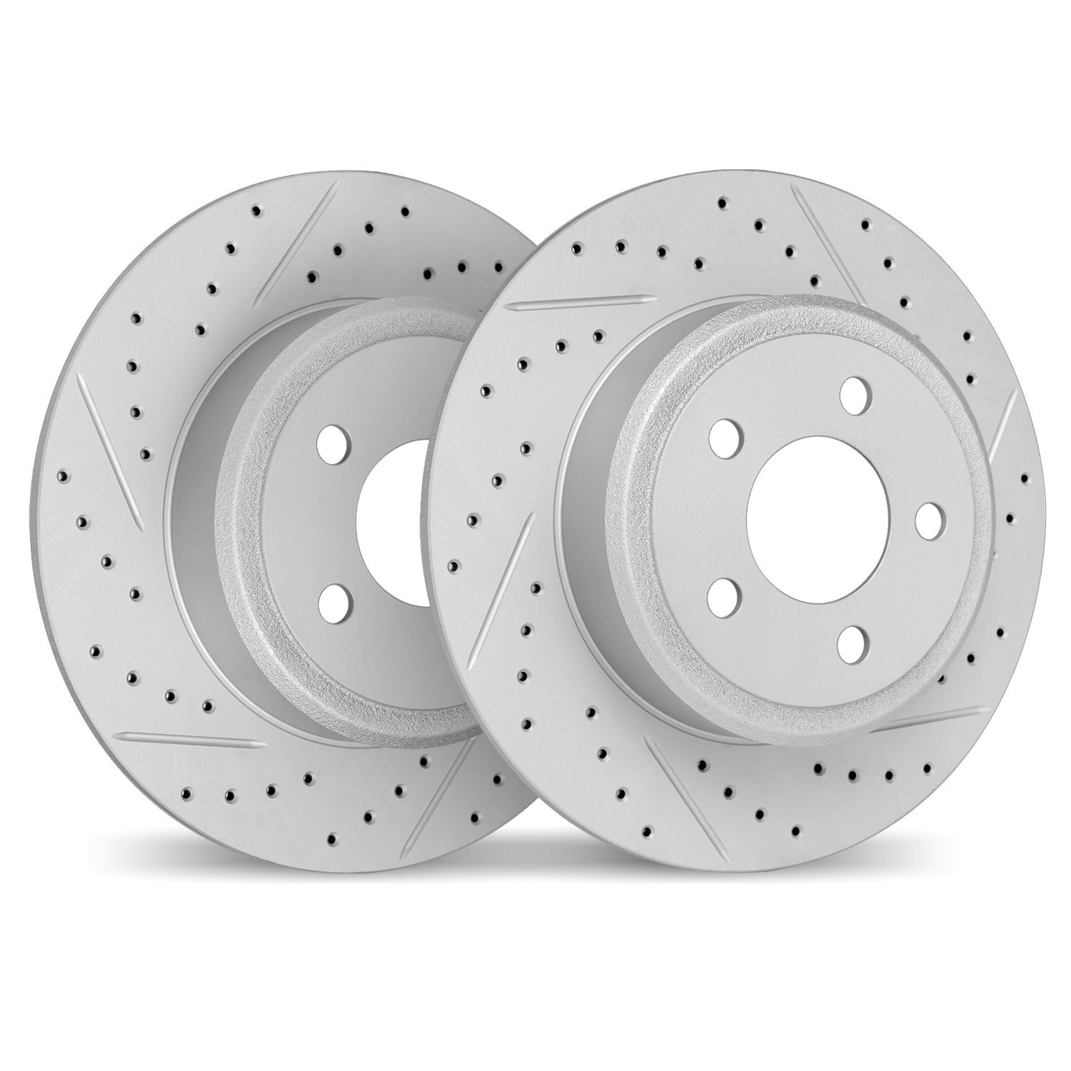 2002-39018 Geoperformance Drilled/Slotted Brake Rotors, Fits Select Mopar, Position: Rear