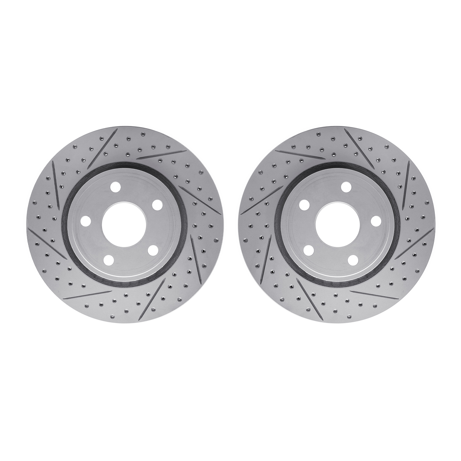 2002-42002 Geoperformance Drilled/Slotted Brake Rotors, Fits Select Mopar, Position: Front