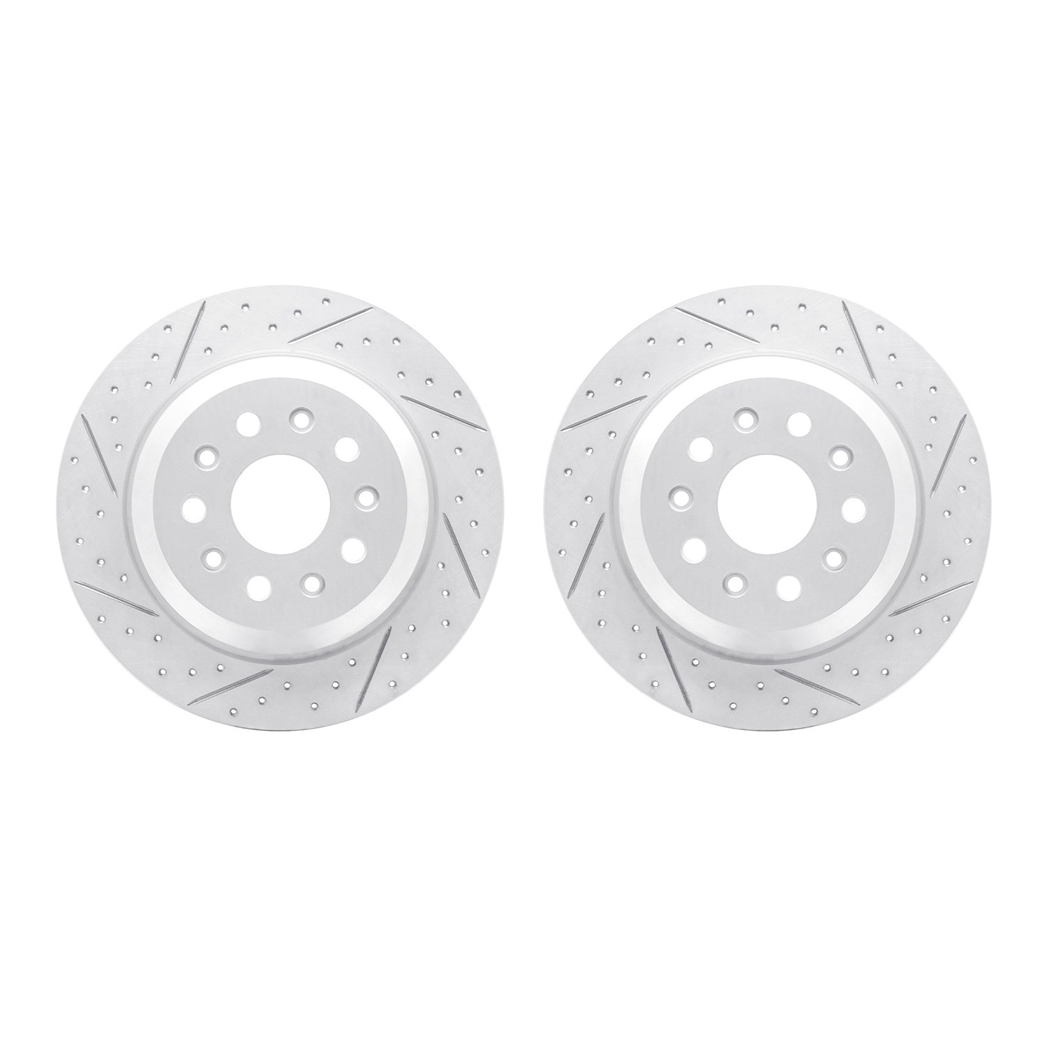 2002-42033 Geoperformance Drilled/Slotted Brake Rotors, Fits Select Mopar, Position: Rear