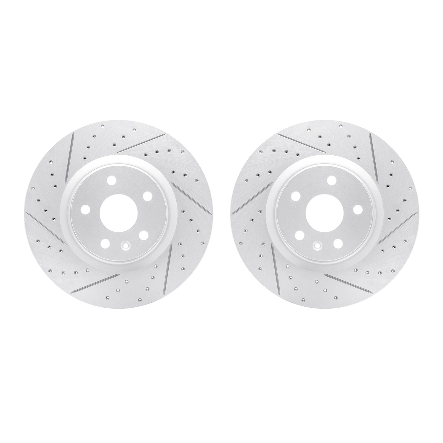 2002-45010 Geoperformance Drilled/Slotted Brake Rotors, 2013-2019 GM, Position: Front