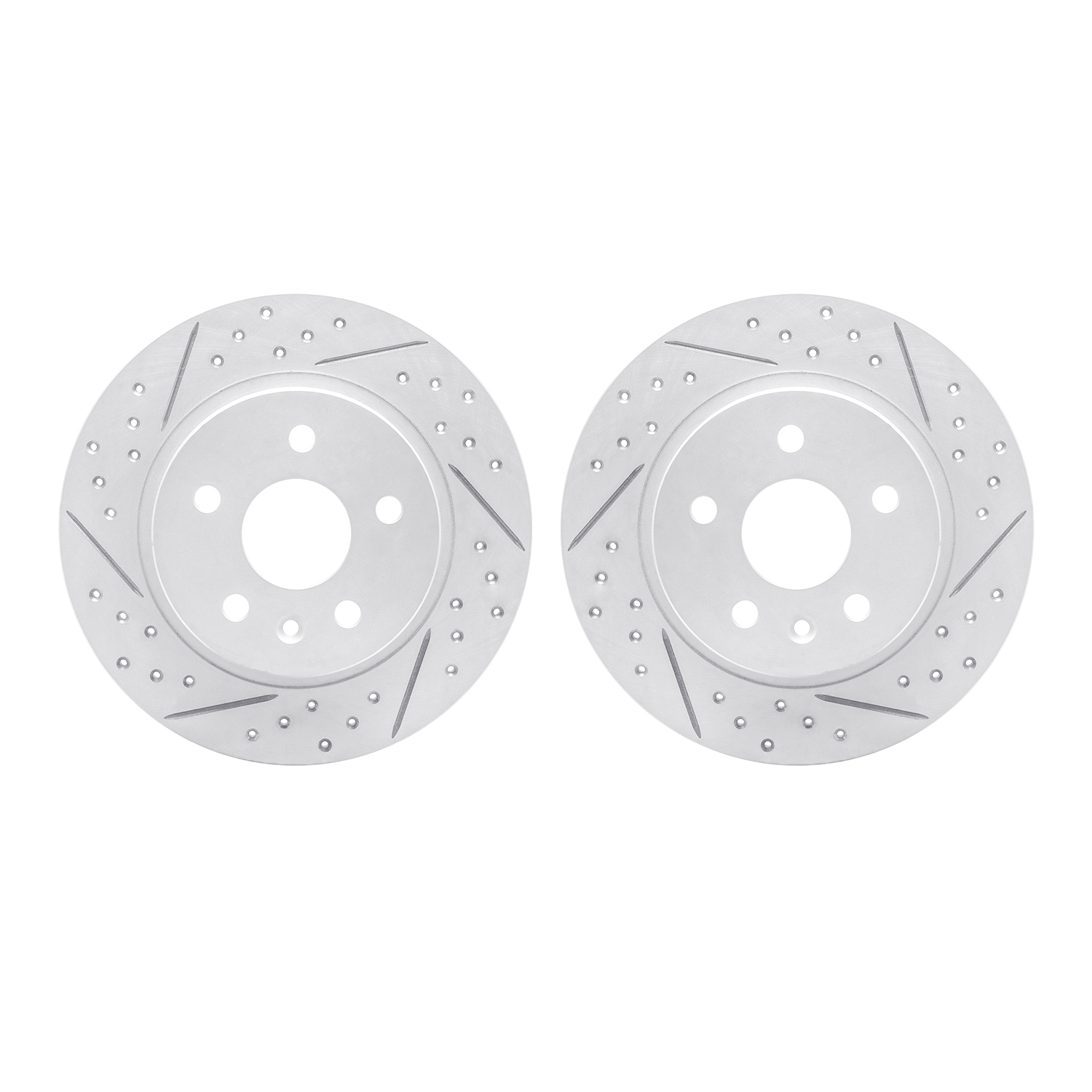 2002-45013 Geoperformance Drilled/Slotted Brake Rotors, Fits Select GM, Position: Rear
