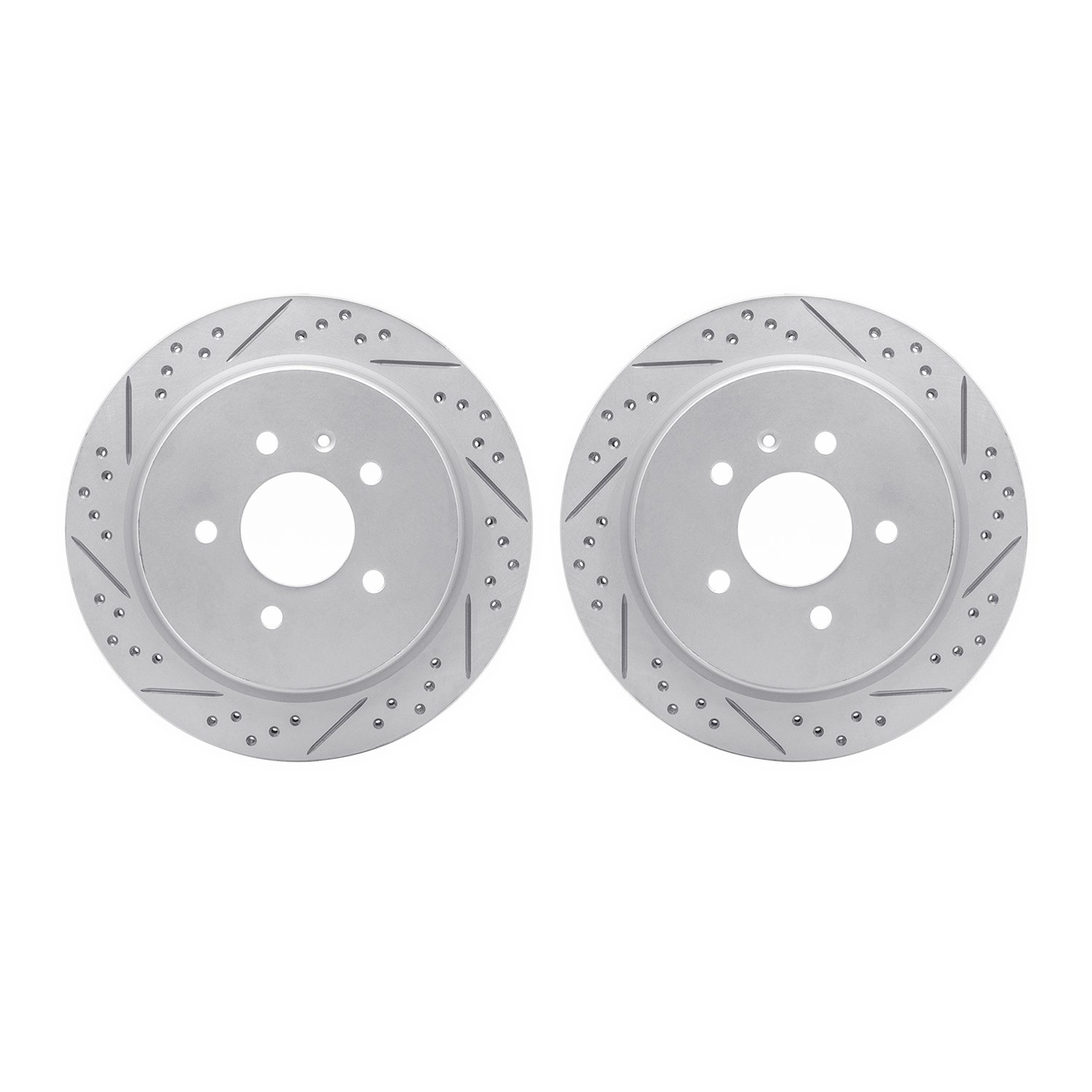 2002-46027 Geoperformance Drilled/Slotted Brake Rotors, 2003-2011 GM, Position: Rear