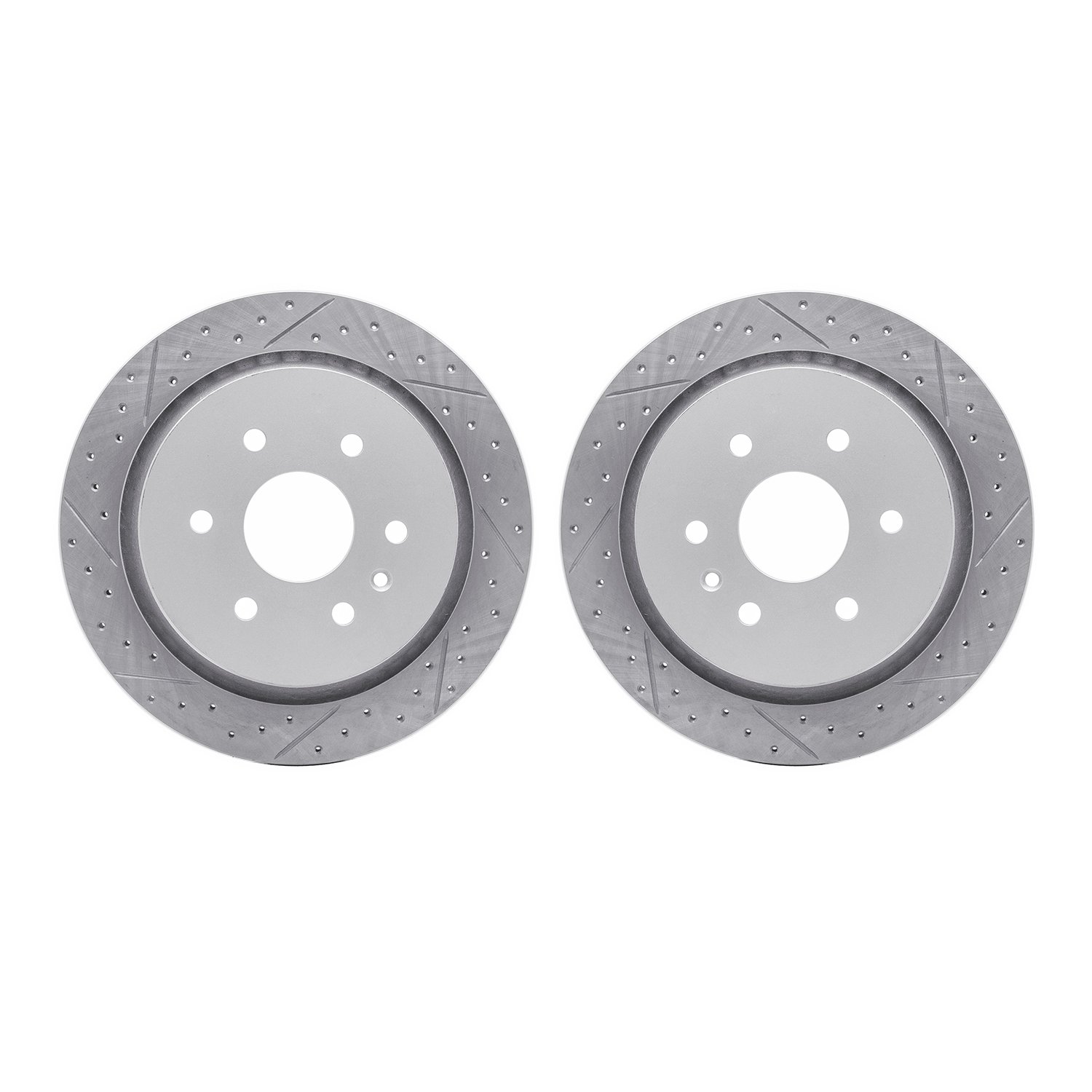 2002-46037 Geoperformance Drilled/Slotted Brake Rotors, 2013-2019 GM, Position: Rear