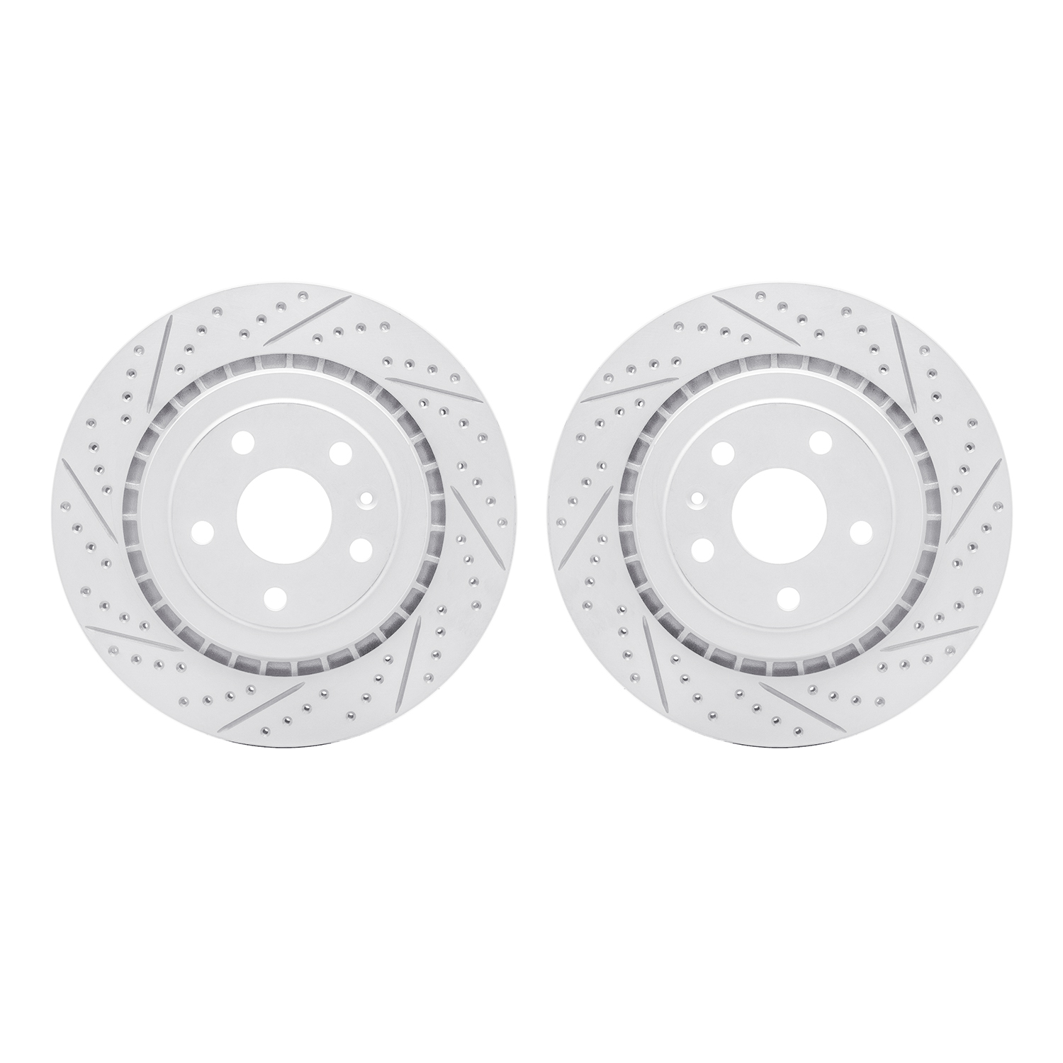 2002-47034 Geoperformance Drilled/Slotted Brake Rotors, Fits Select GM, Position: Rear