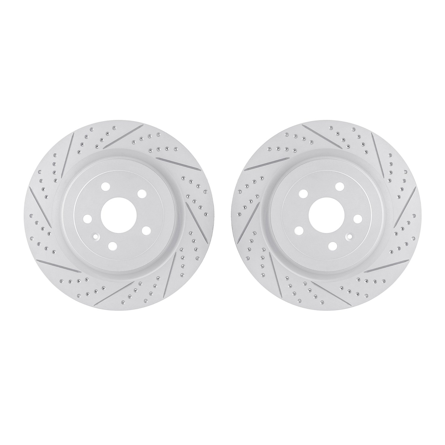 2002-47035 Geoperformance Drilled/Slotted Brake Rotors, Fits Select GM, Position: Rear