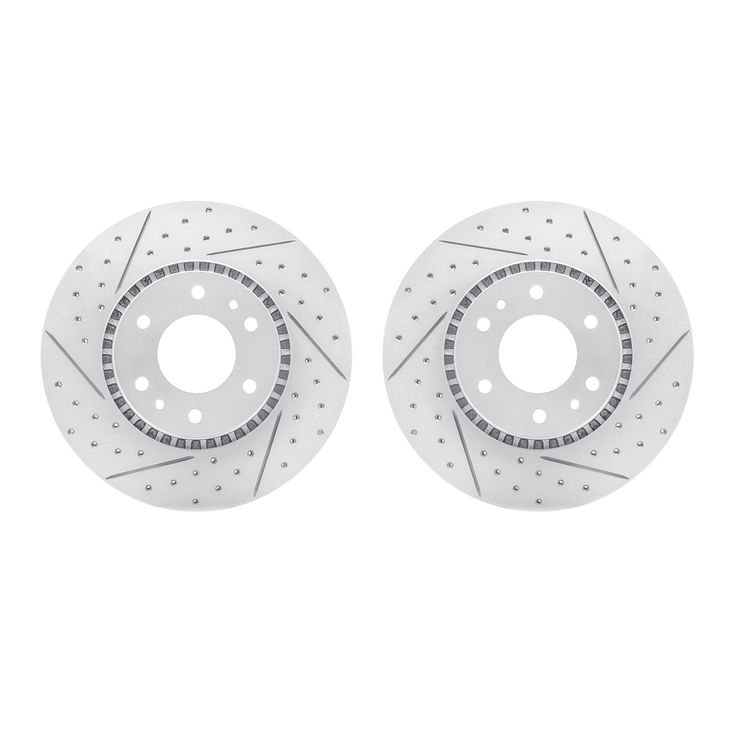 2002-48003 Geoperformance Drilled/Slotted Brake Rotors, 2002-2009 GM, Position: Front