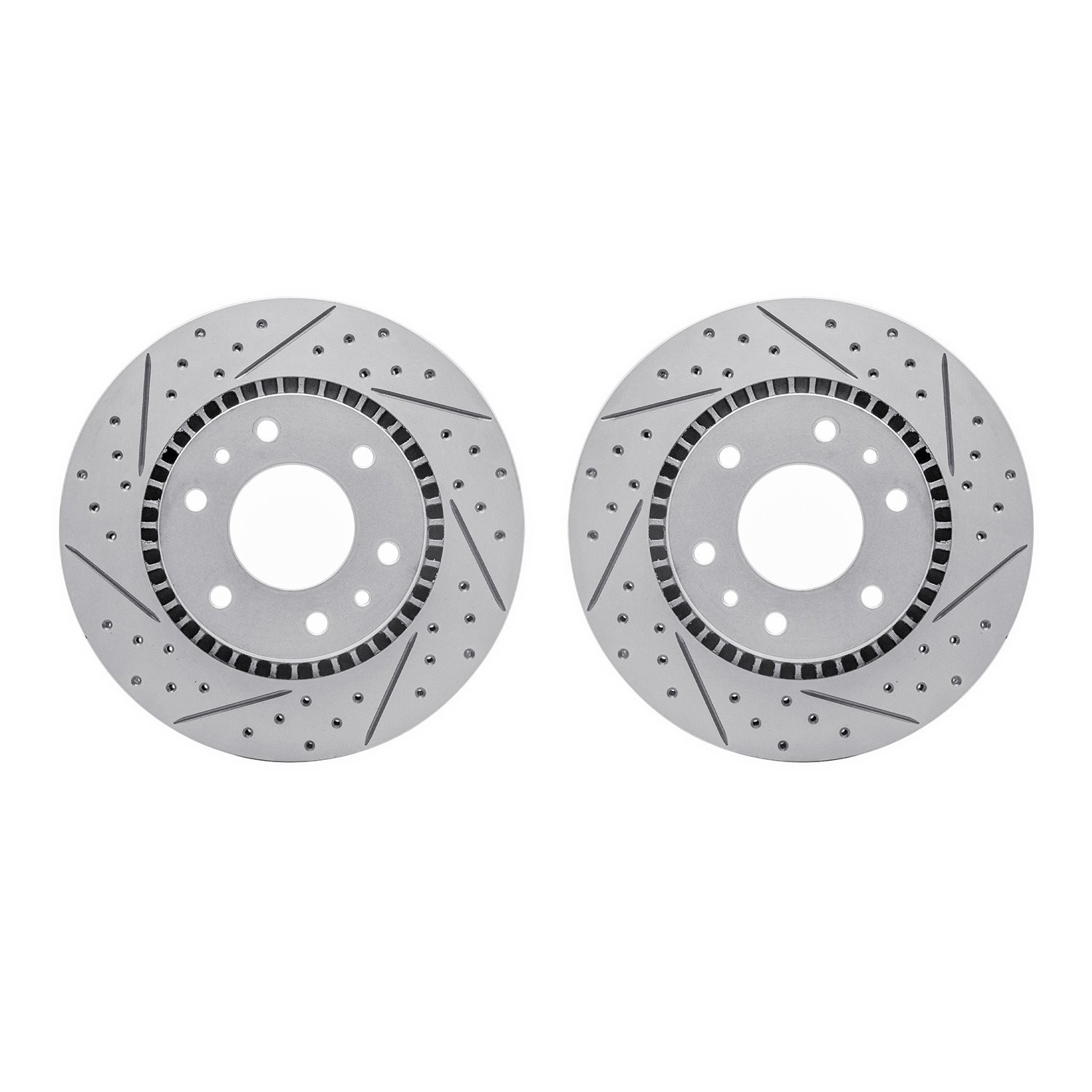 2002-48004 Geoperformance Drilled/Slotted Brake Rotors, 2006-2009 GM, Position: Front