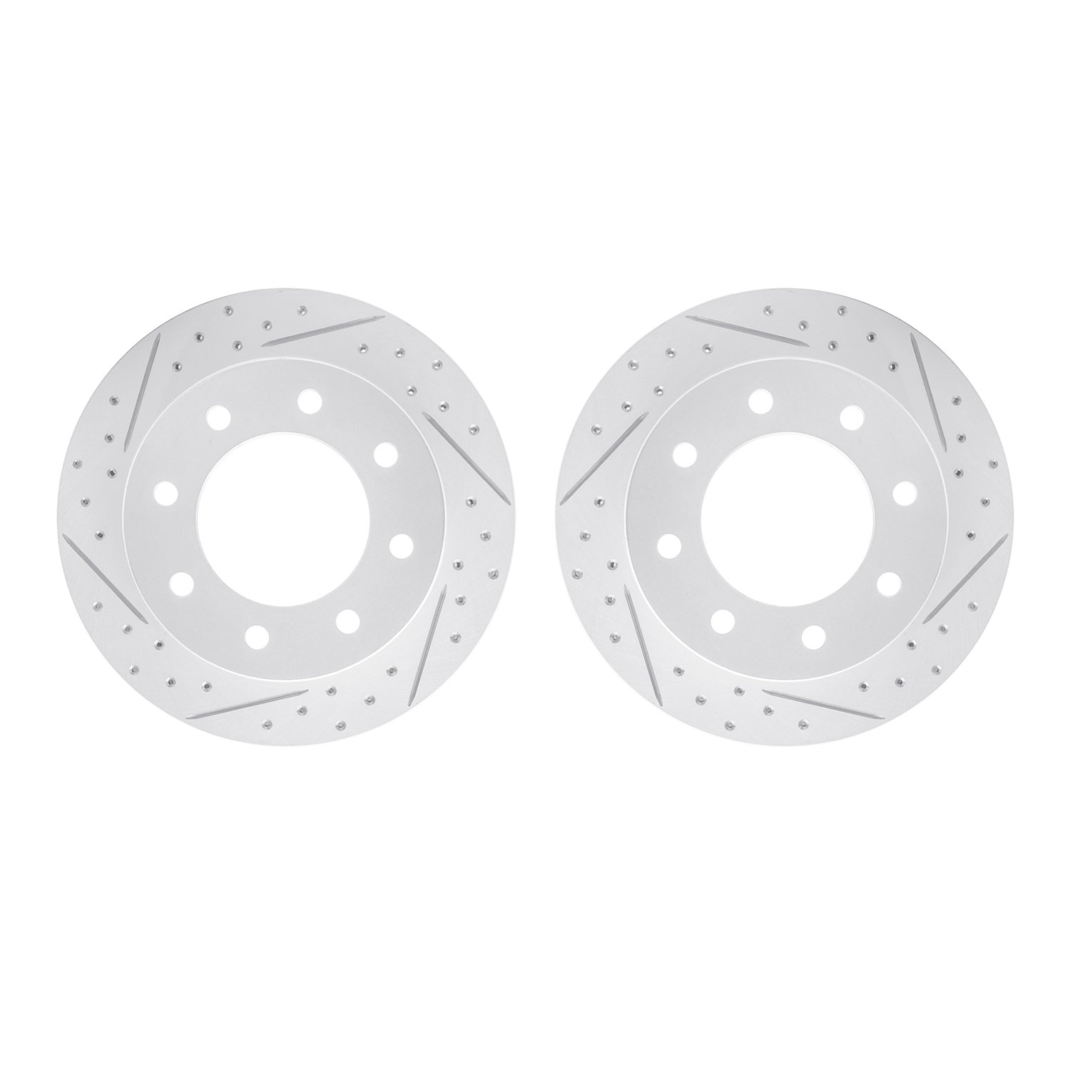 2002-48038 Geoperformance Drilled/Slotted Brake Rotors, Fits Select GM, Position: Rear