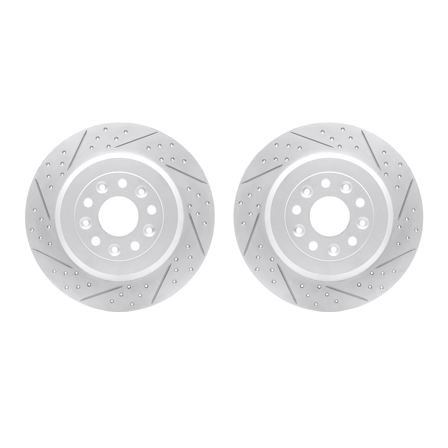 2002-54130 Geoperformance Drilled/Slotted Brake Rotors, 2005-2019 Ford/Lincoln/Mercury/Mazda, Position: Rear