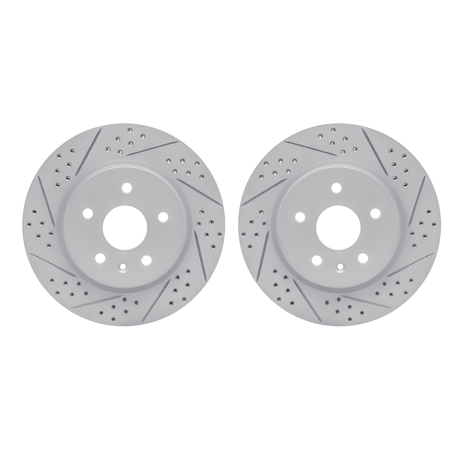 2002-65008 Geoperformance Drilled/Slotted Brake Rotors, Fits Select GM, Position: Rear