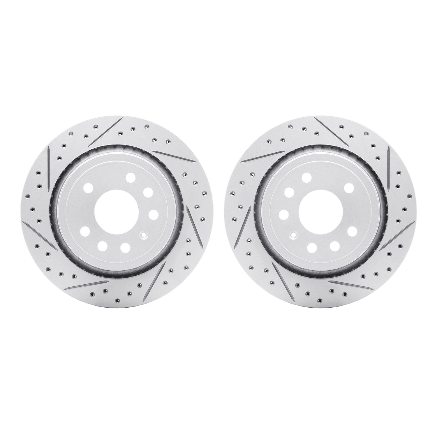 2002-65010 Geoperformance Drilled/Slotted Brake Rotors, 2003-2011 GM, Position: Rear