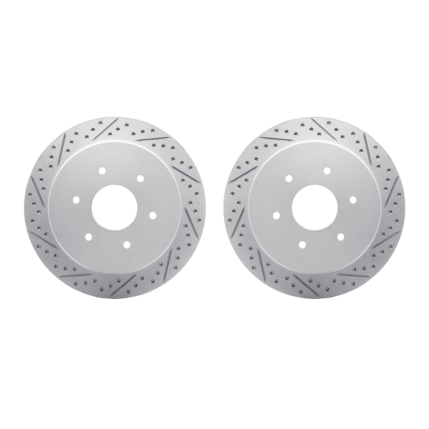 2002-67061 Geoperformance Drilled/Slotted Brake Rotors, Fits Select Infiniti/Nissan, Position: Rear