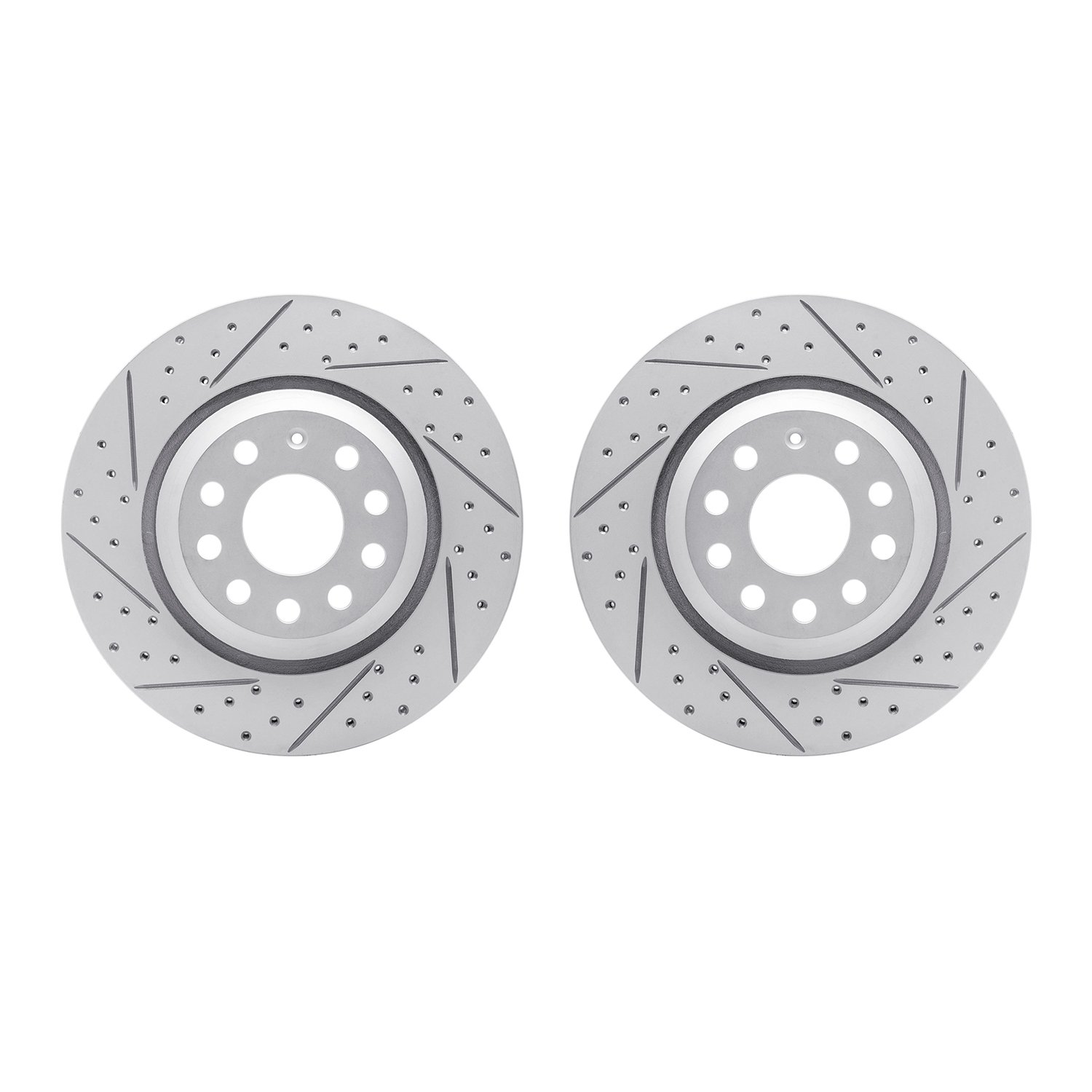 2002-74024 Geoperformance Drilled/Slotted Brake Rotors, Fits Select Audi/Volkswagen, Position: Rear