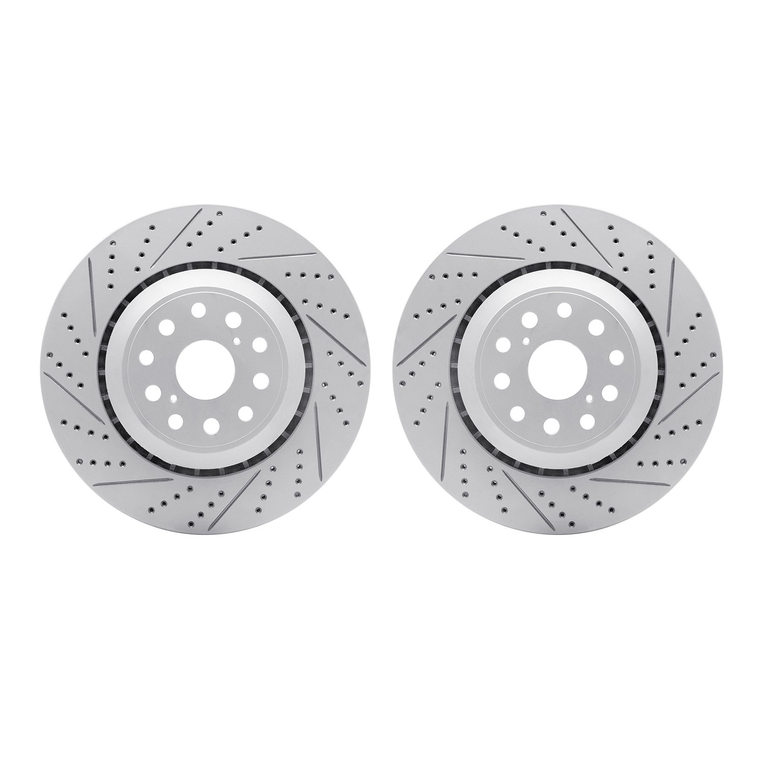 2002-75011 Geoperformance Drilled/Slotted Brake Rotors, Fits Select Lexus/Toyota/Scion, Position: Front