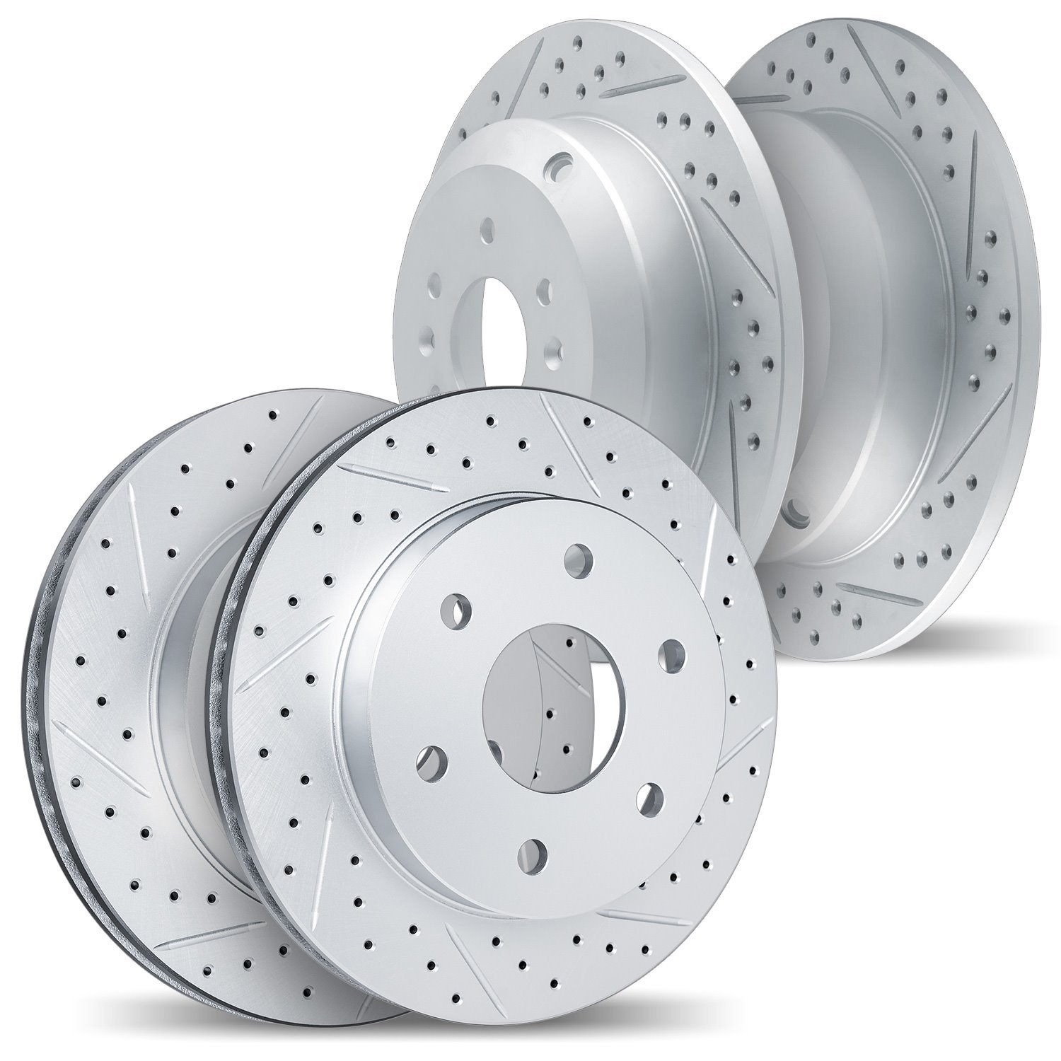 2004-40061 Geoperformance Drilled/Slotted Brake Rotors, Fits Select Multiple Makes/Models, Position: Front and Rear