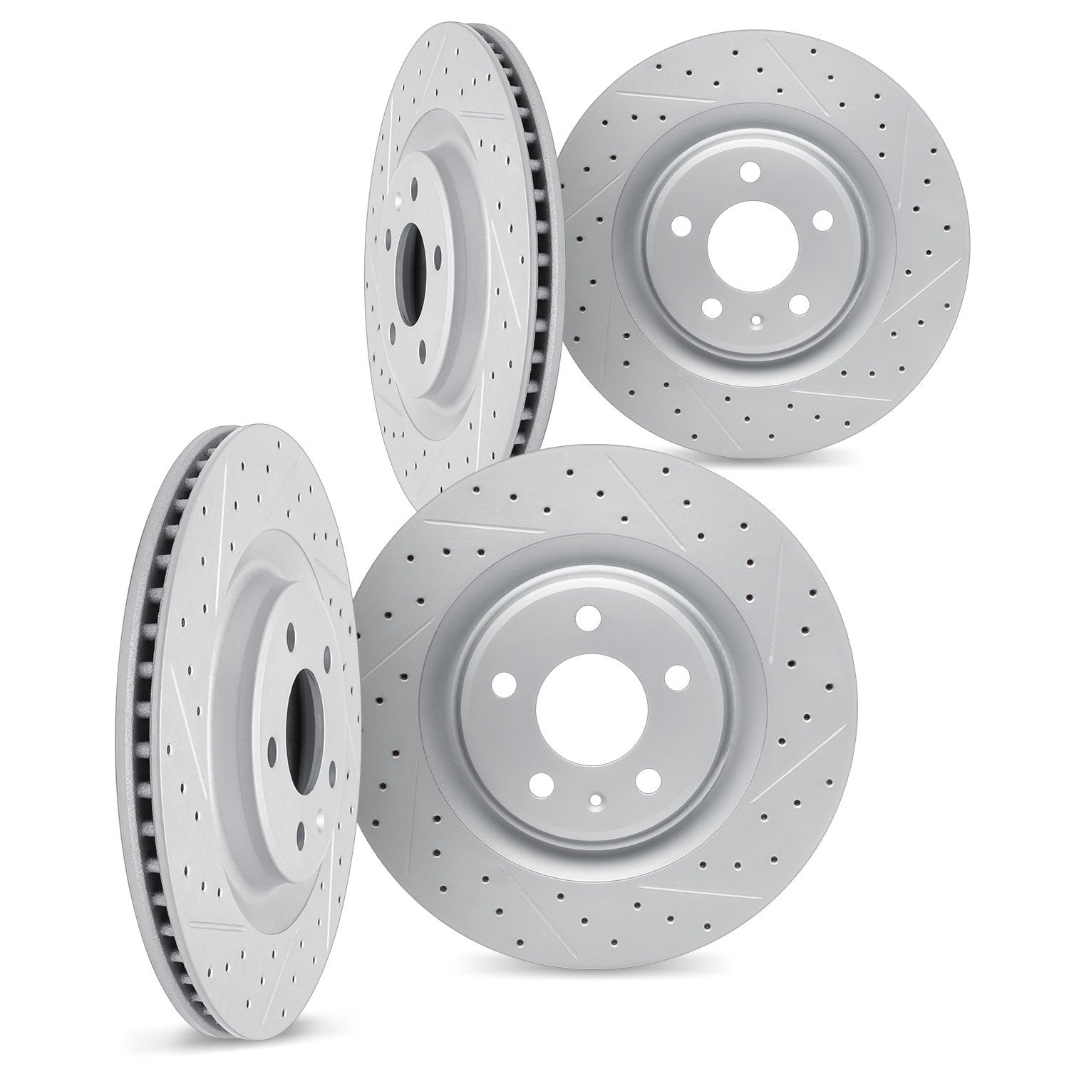 2004-45030 Geoperformance Dimpled & Slotted Brake Rotors, 2009-2014 GM, Position: Front and Rear
