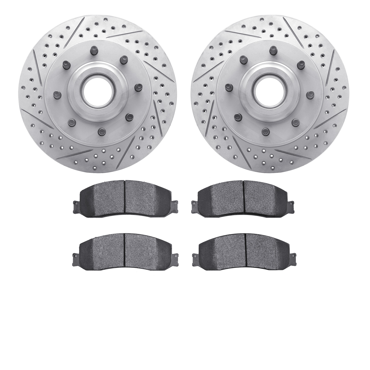 2402-54064 Geoperformance Drilled/Slotted Brake Rotors with Ultimate-Duty Brake Pads Kit, 2012-2012 Ford/Lincoln/Mercury/Mazda,