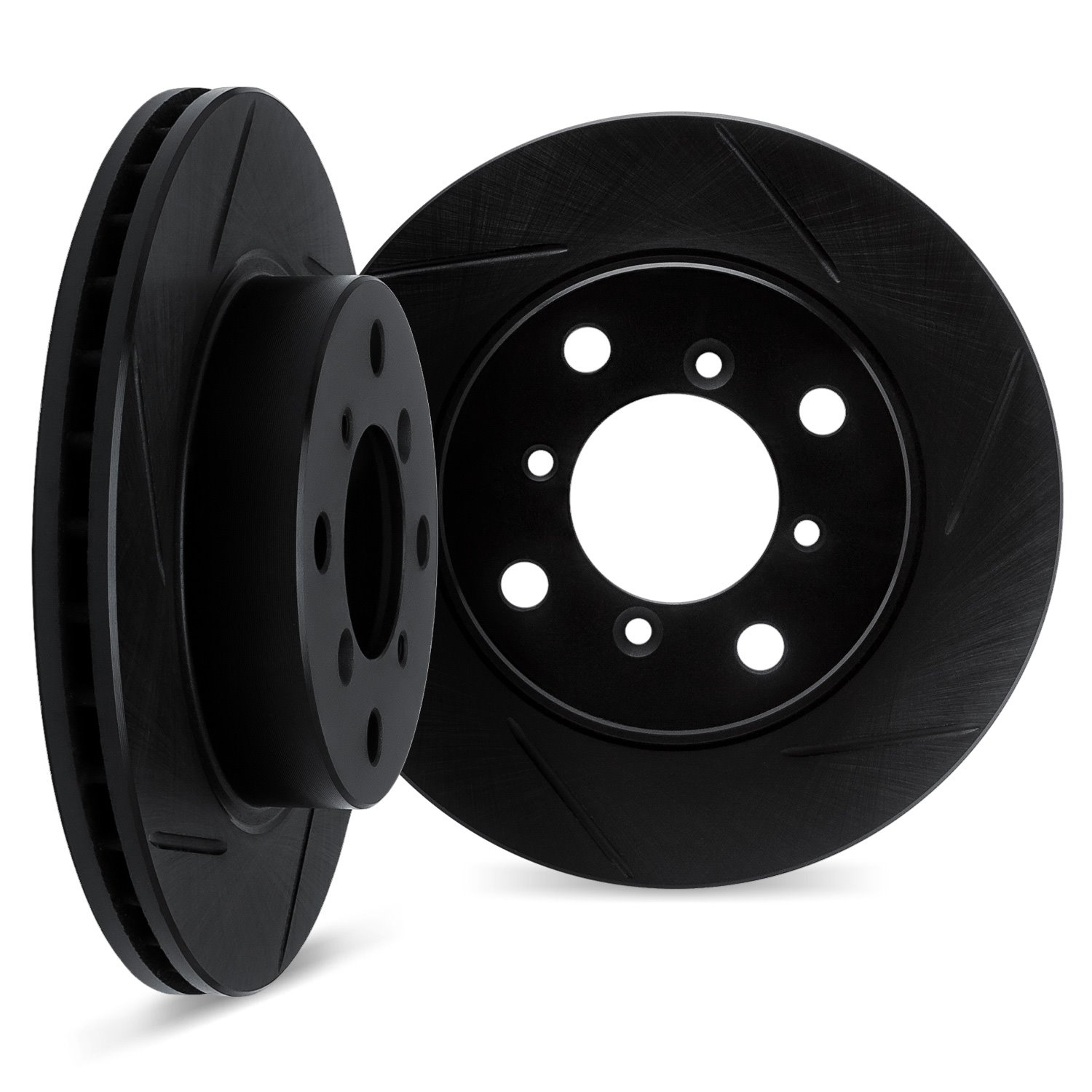 3002-01001 Slotted Brake Rotors [Black], 2004-2010 Multiple Makes/Models, Position: Front