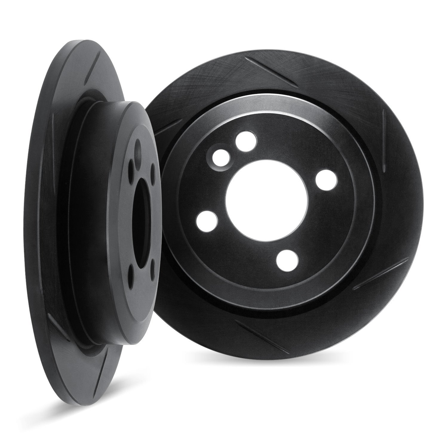 3002-27036 Slotted Brake Rotors [Black], 1993-1995 Volvo, Position: Rear