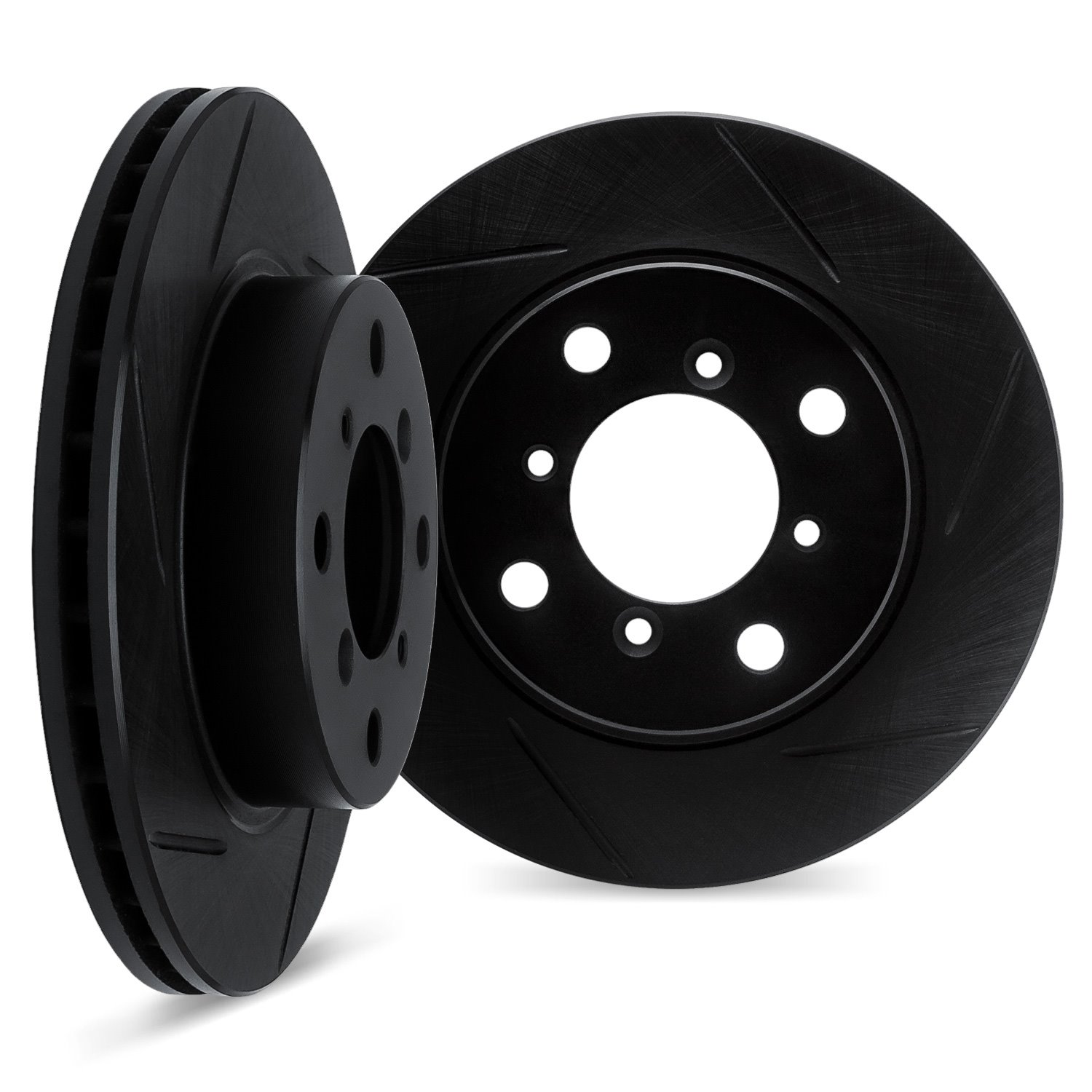 3002-47043 Slotted Brake Rotors [Black], Fits Select GM, Position: Front