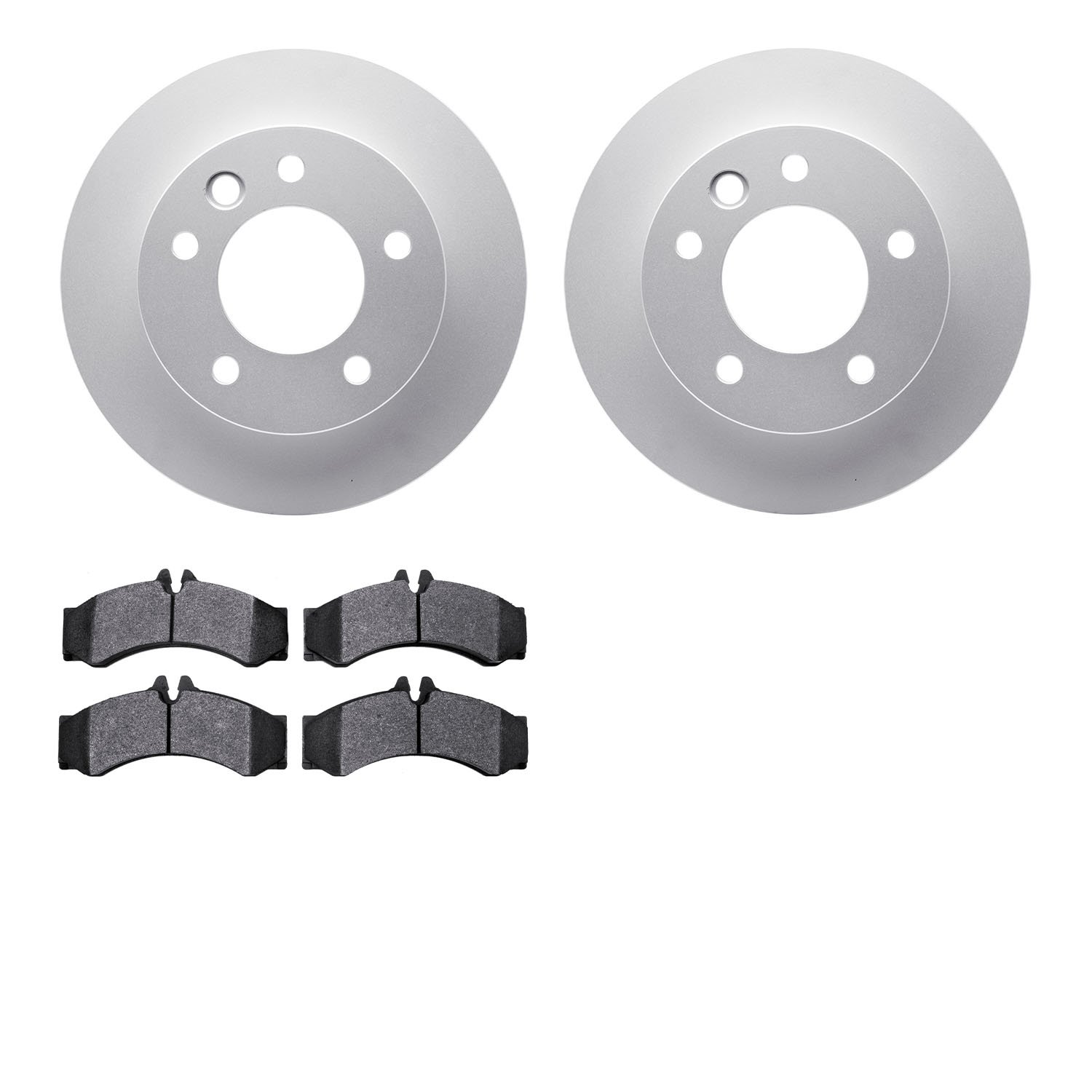 4202-40101 Geospec Brake Rotors w/Heavy-Duty Brake Pads Kit, 2002-2006 Multiple Makes/Models, Position: Front