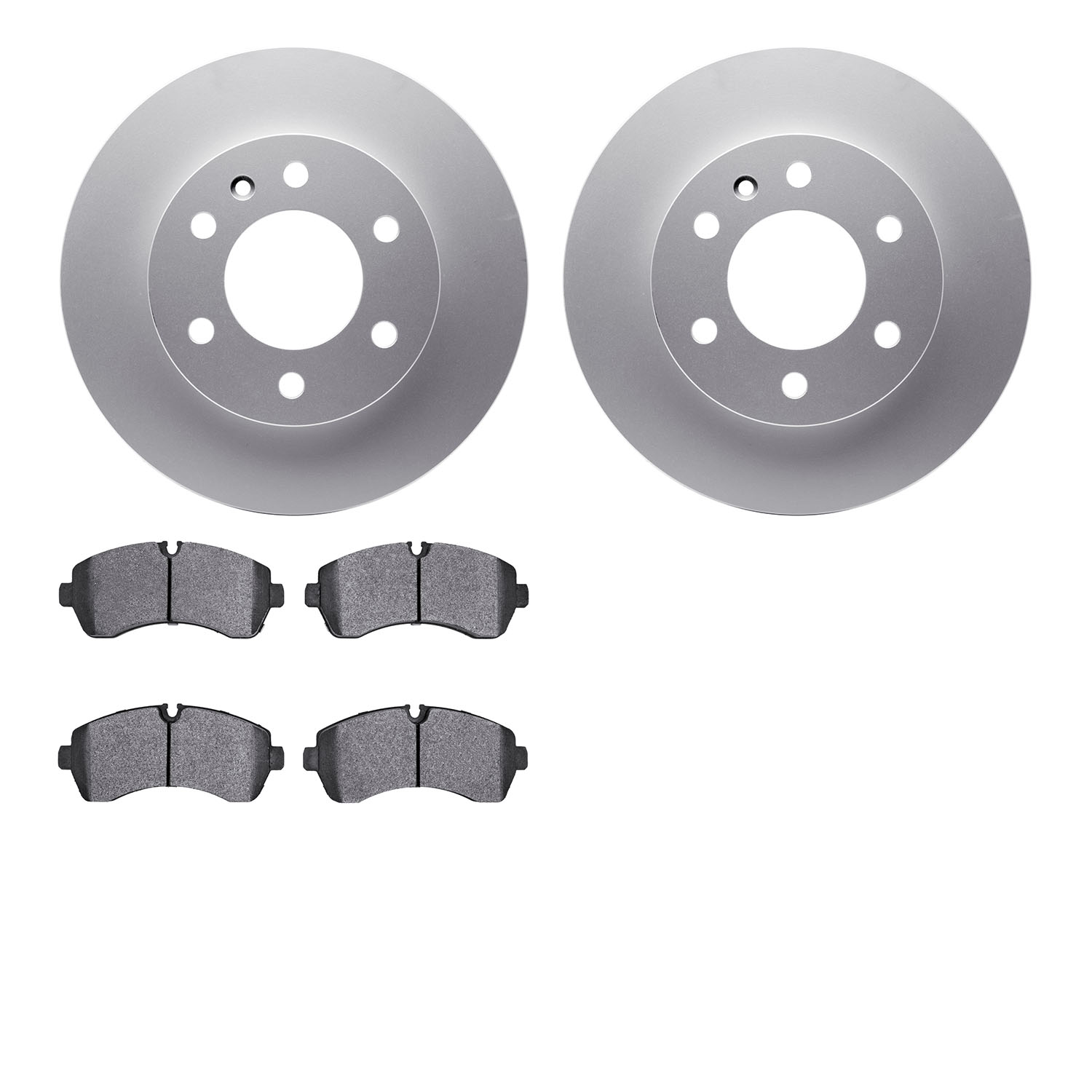 4202-40102 Geospec Brake Rotors w/Heavy-Duty Brake Pads Kit, Fits Select Multiple Makes/Models, Position: Front