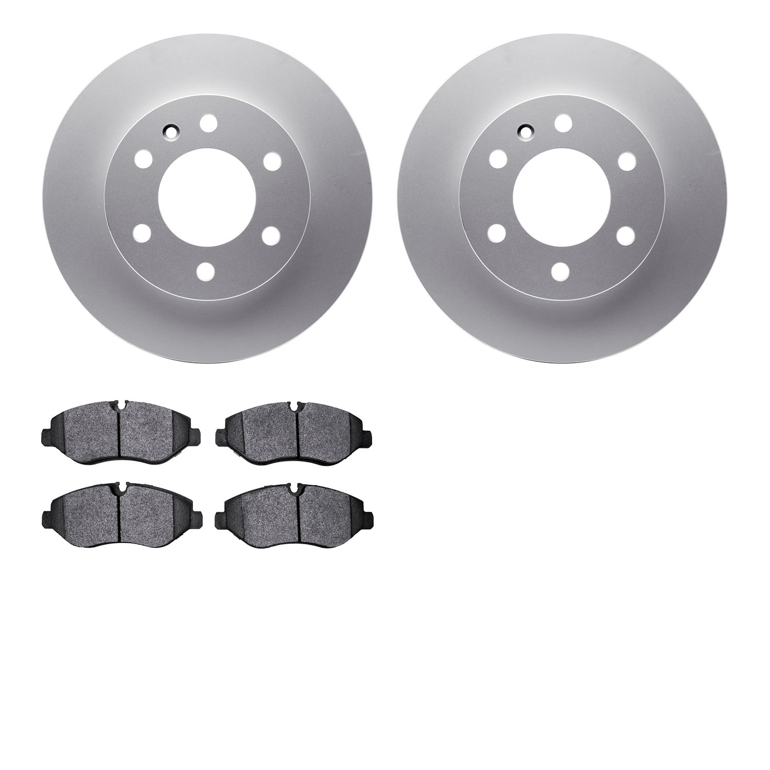 4202-40103 Geospec Brake Rotors w/Heavy-Duty Brake Pads Kit, 2007-2018 Multiple Makes/Models, Position: Front
