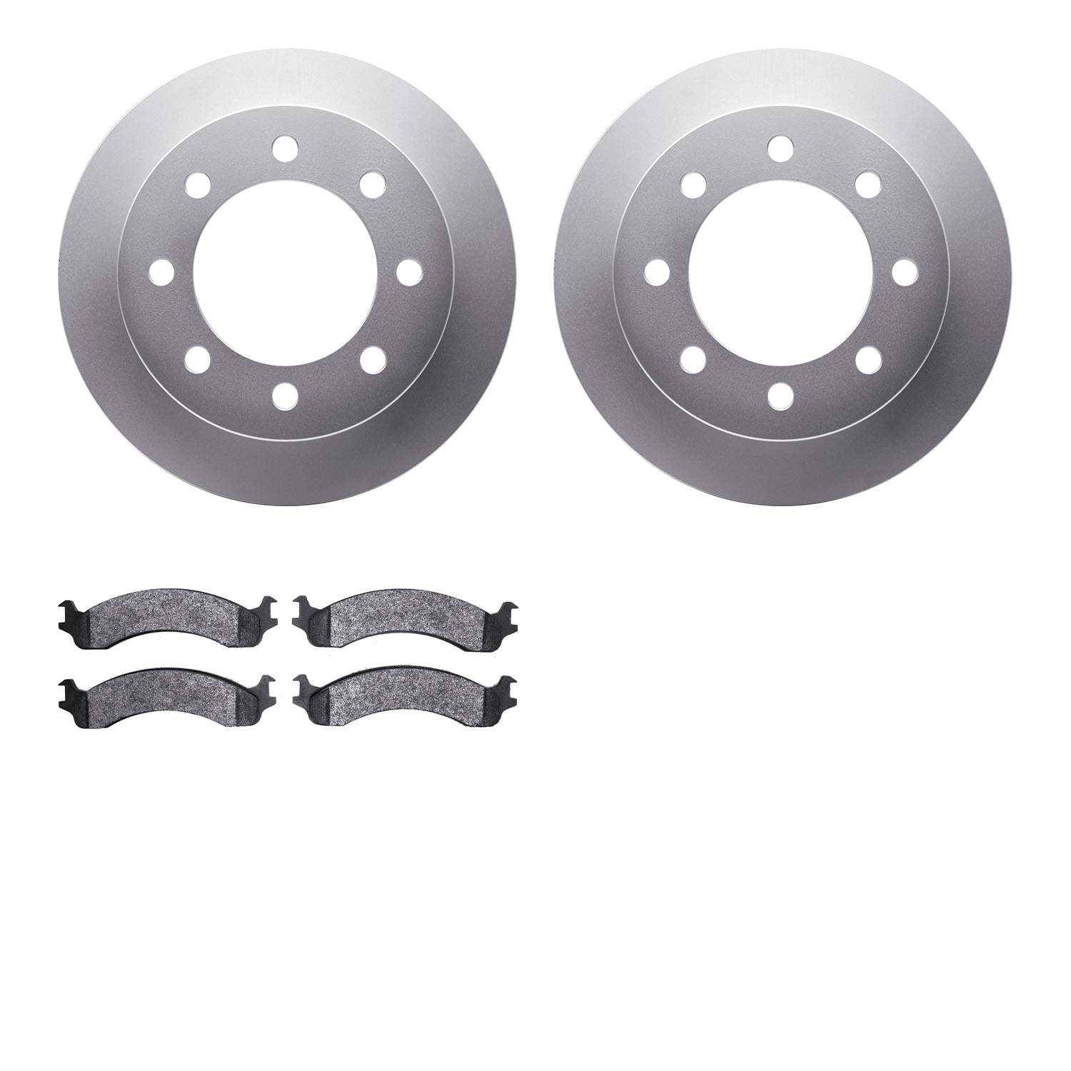 Geospec Brake Rotors w/Heavy-Duty Brake Pads Kit, 2000-2002