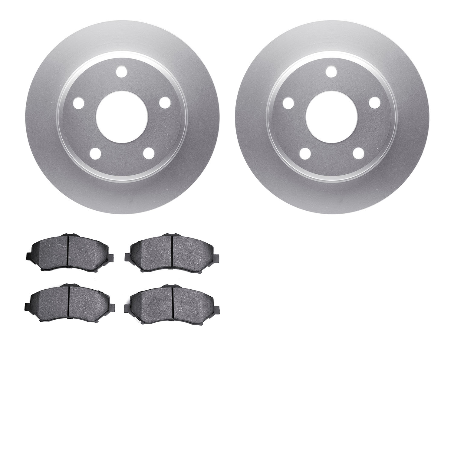 Geospec Brake Rotors w/Heavy-Duty Brake Pads Kit, 2008-2016