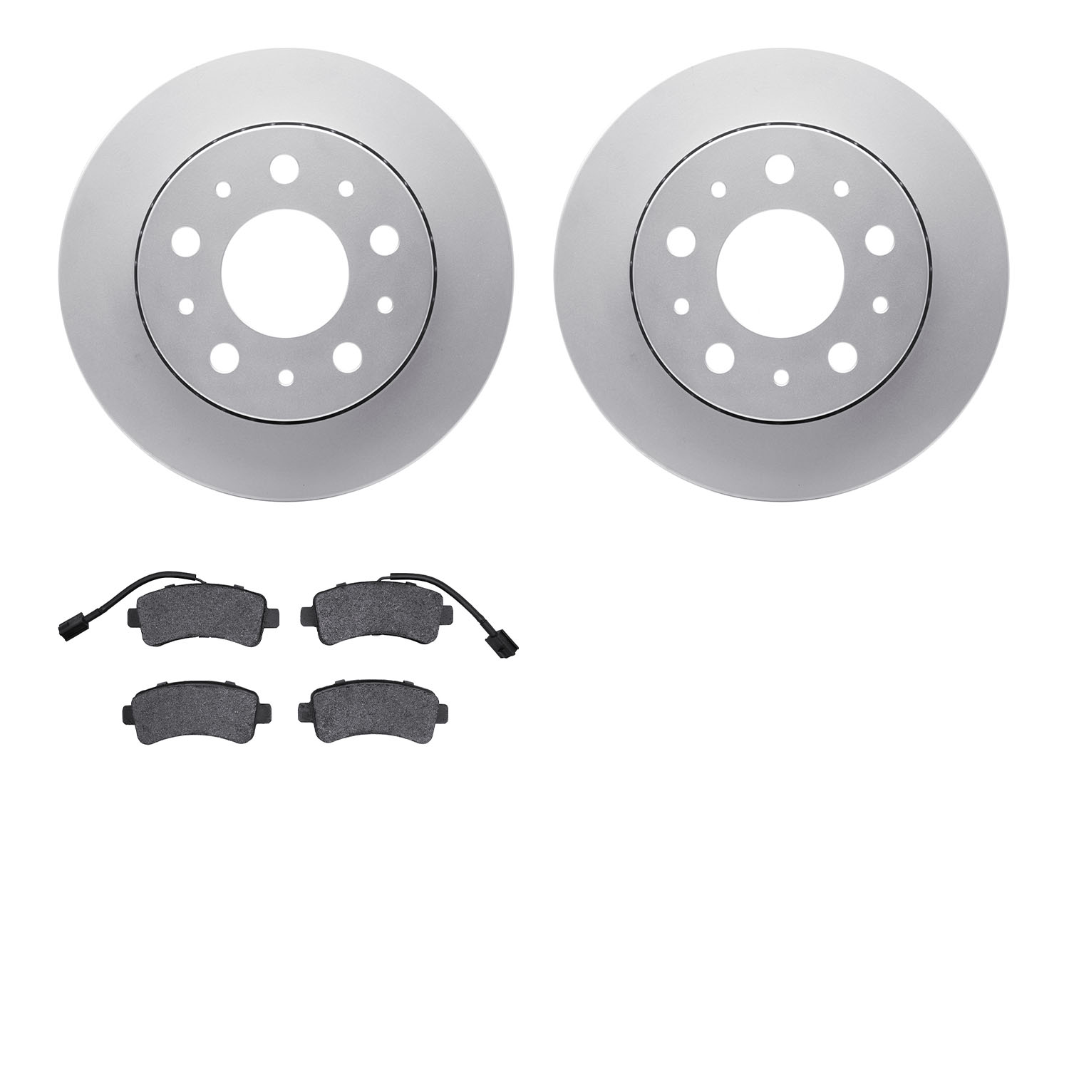 4202-40157 Geospec Brake Rotors w/Heavy-Duty Brake Pads Kit, 2014-2021 Mopar, Position: Rear