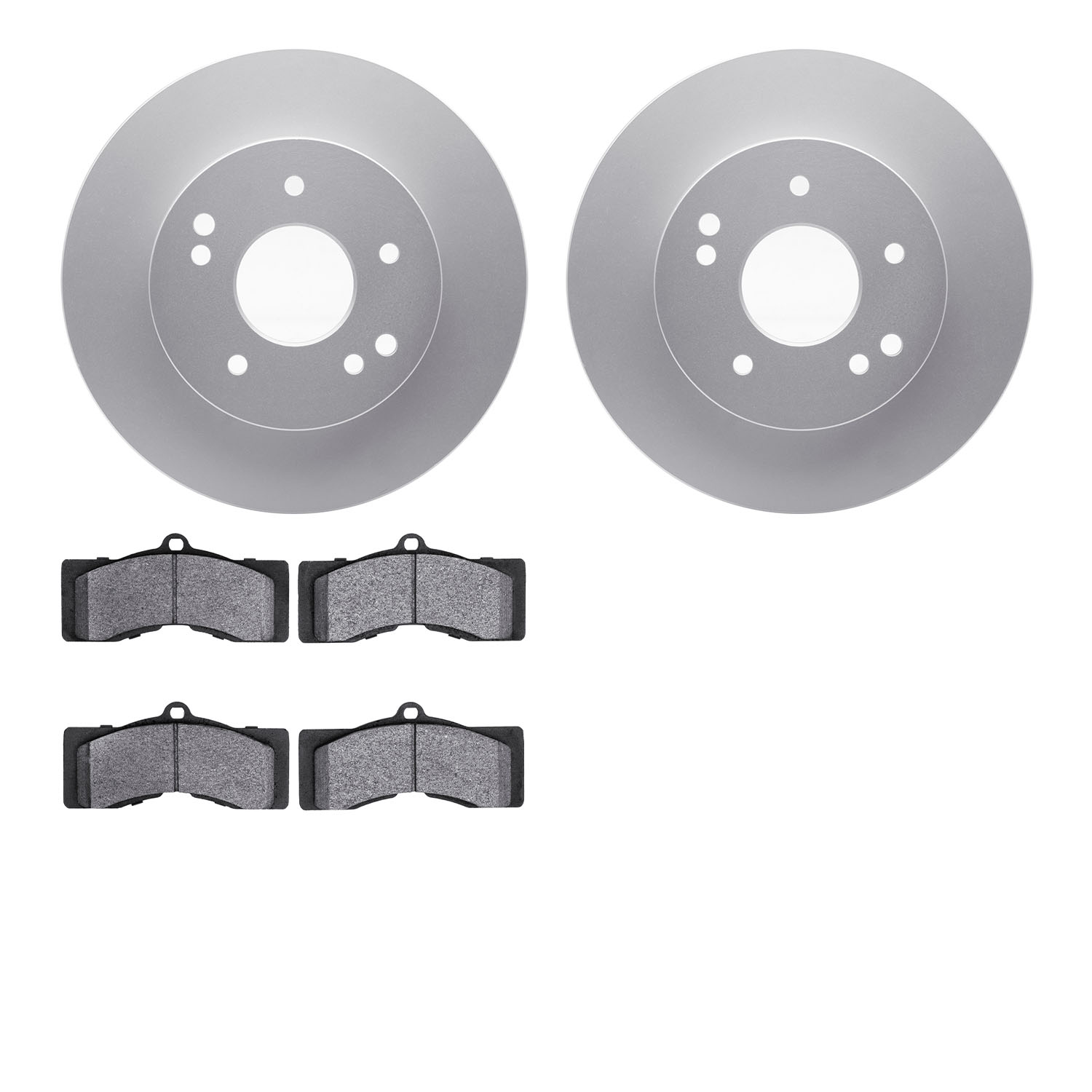 4202-47035 Geospec Brake Rotors w/Heavy-Duty Brake Pads Kit, 1963-1982 GM, Position: Rear, Front