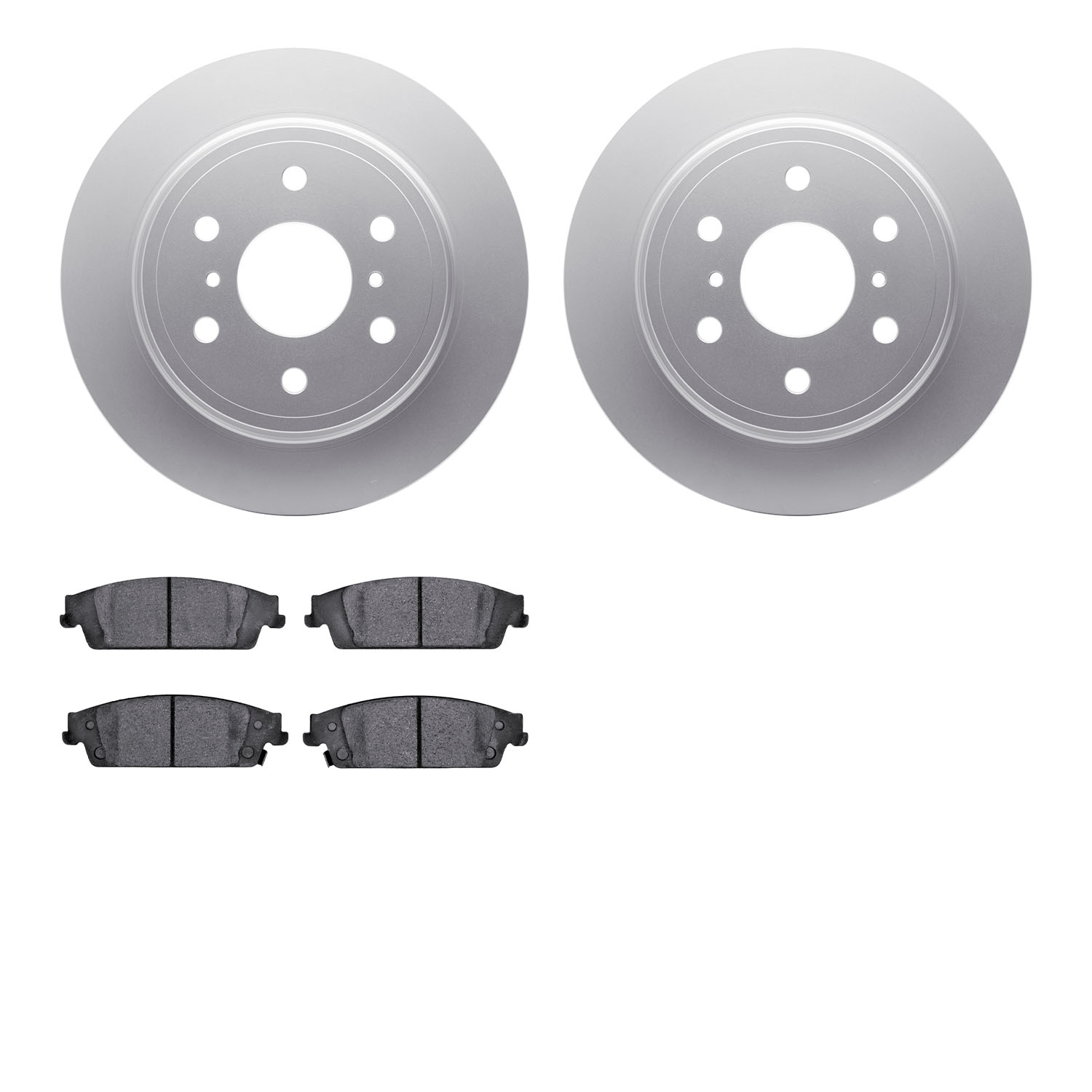 4202-48119 Geospec Brake Rotors w/Heavy-Duty Brake Pads Kit, 2014-2020 GM, Position: Rear