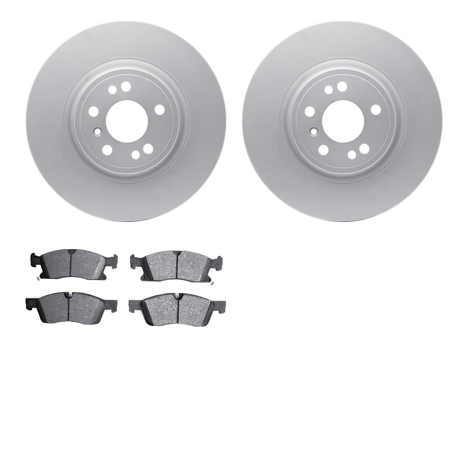 4202-63001 Geospec Brake Rotors w/Heavy-Duty Brake Pads Kit, 2012-2018 Mercedes-Benz, Position: Front