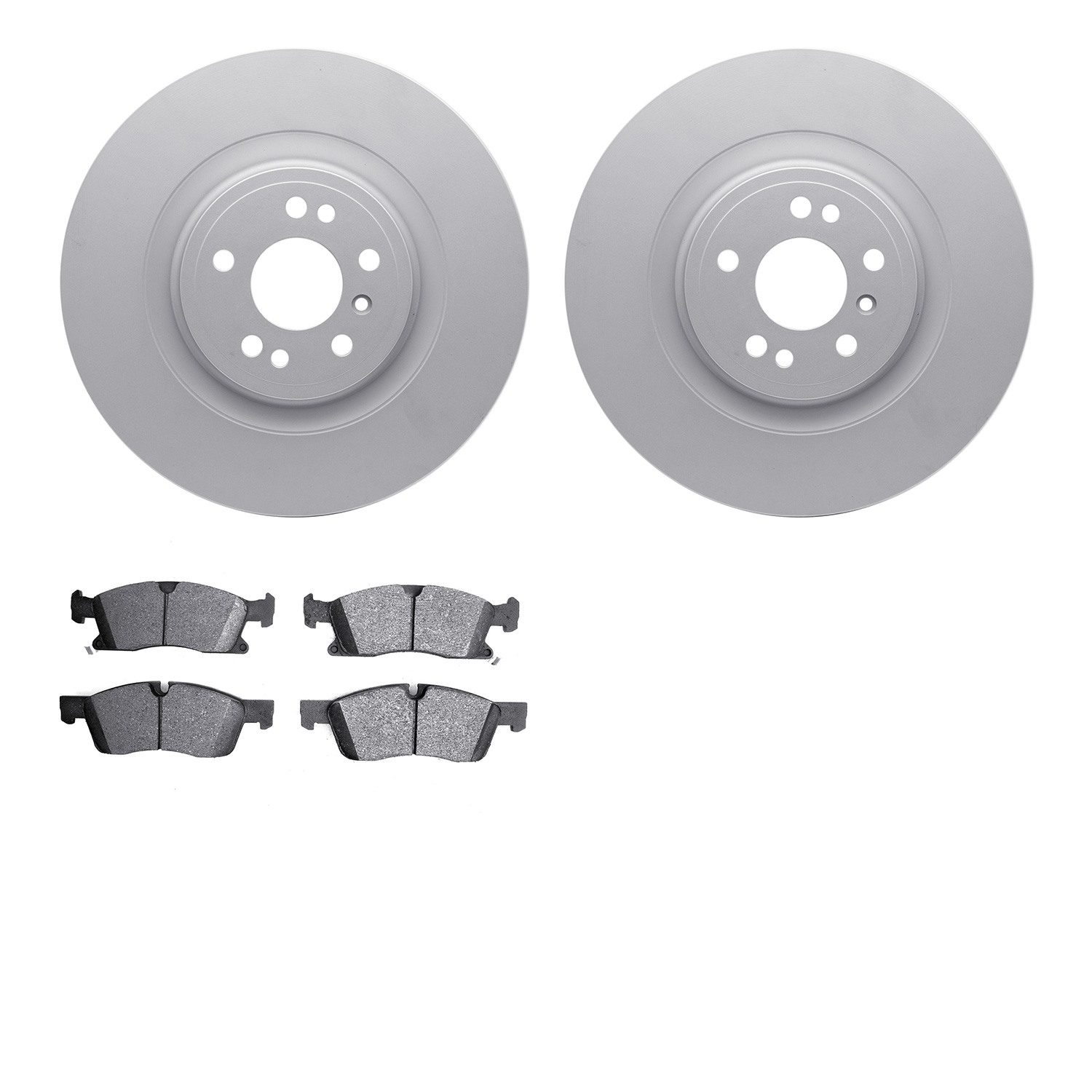 4202-63002 Geospec Brake Rotors w/Heavy-Duty Brake Pads Kit, 2013-2019 Mercedes-Benz, Position: Front