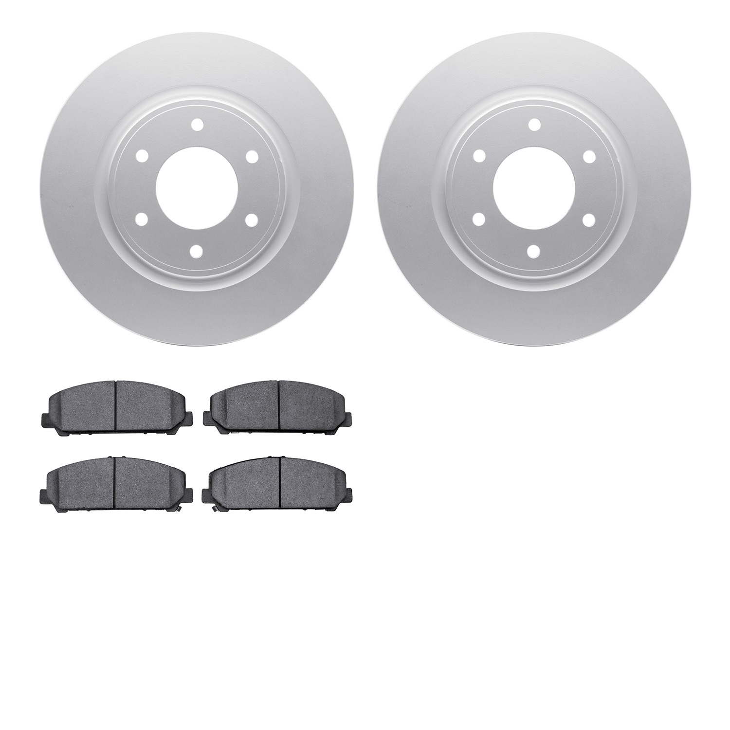 4202-67002 Geospec Brake Rotors w/Heavy-Duty Brake Pads Kit, Fits Select Infiniti/Nissan, Position: Front
