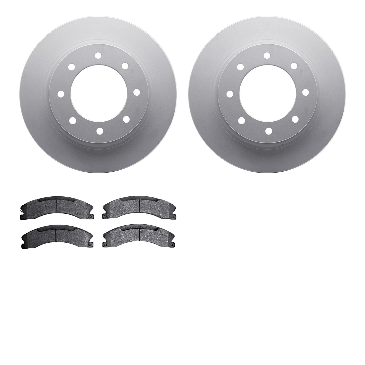 4202-67004 Geospec Brake Rotors w/Heavy-Duty Brake Pads Kit, 2012-2021 Infiniti/Nissan, Position: Front