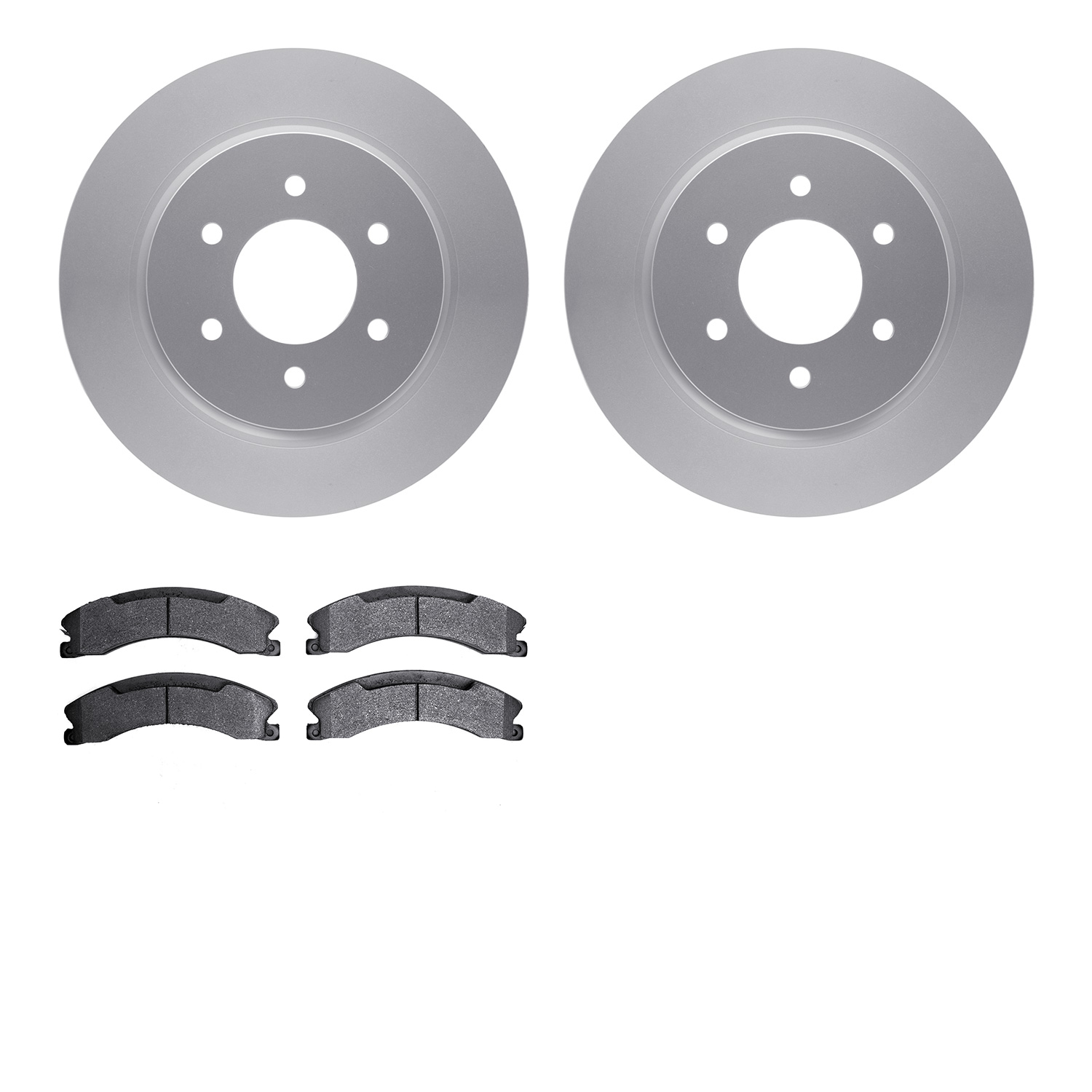 4202-67005 Geospec Brake Rotors w/Heavy-Duty Brake Pads Kit, Fits Select Infiniti/Nissan, Position: Front