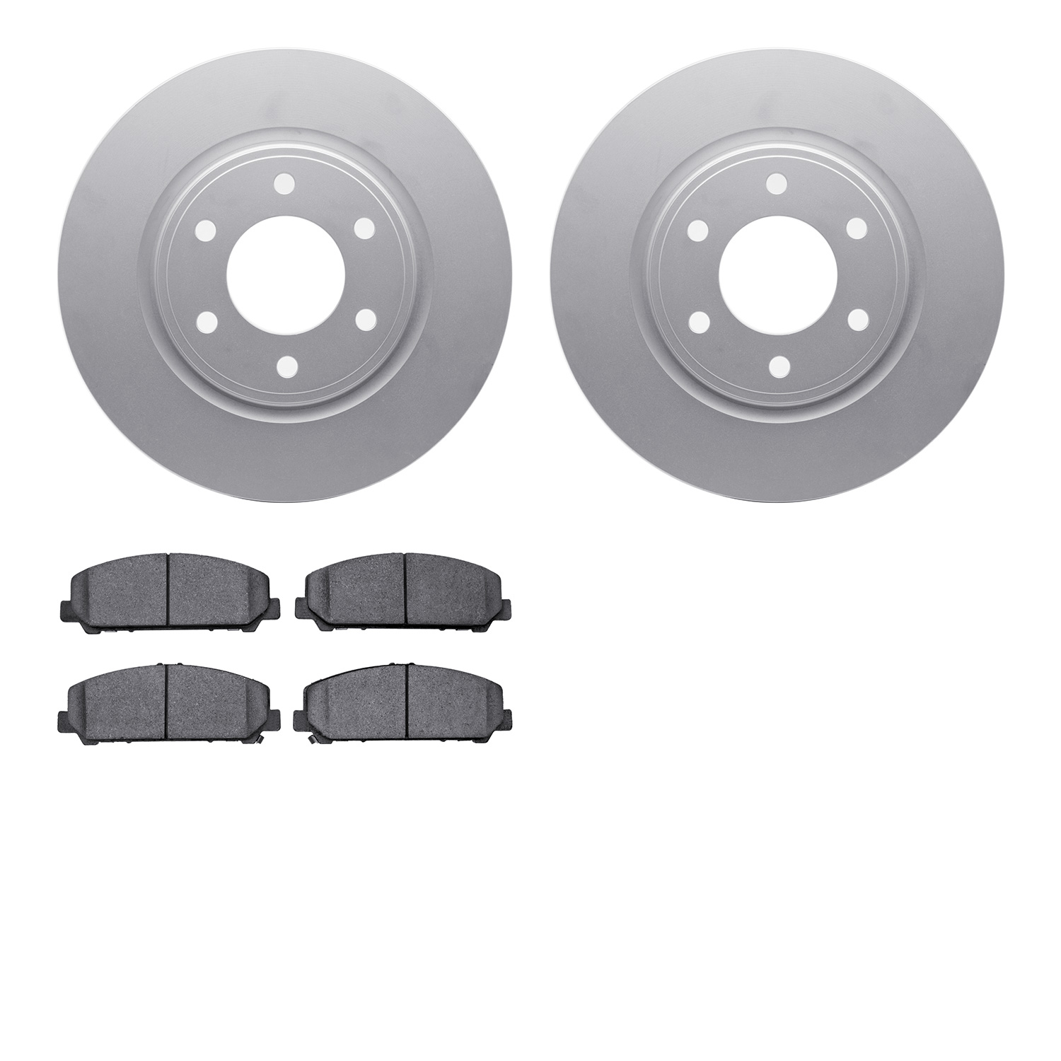 4202-68001 Geospec Brake Rotors w/Heavy-Duty Brake Pads Kit, Fits Select Infiniti/Nissan, Position: Front